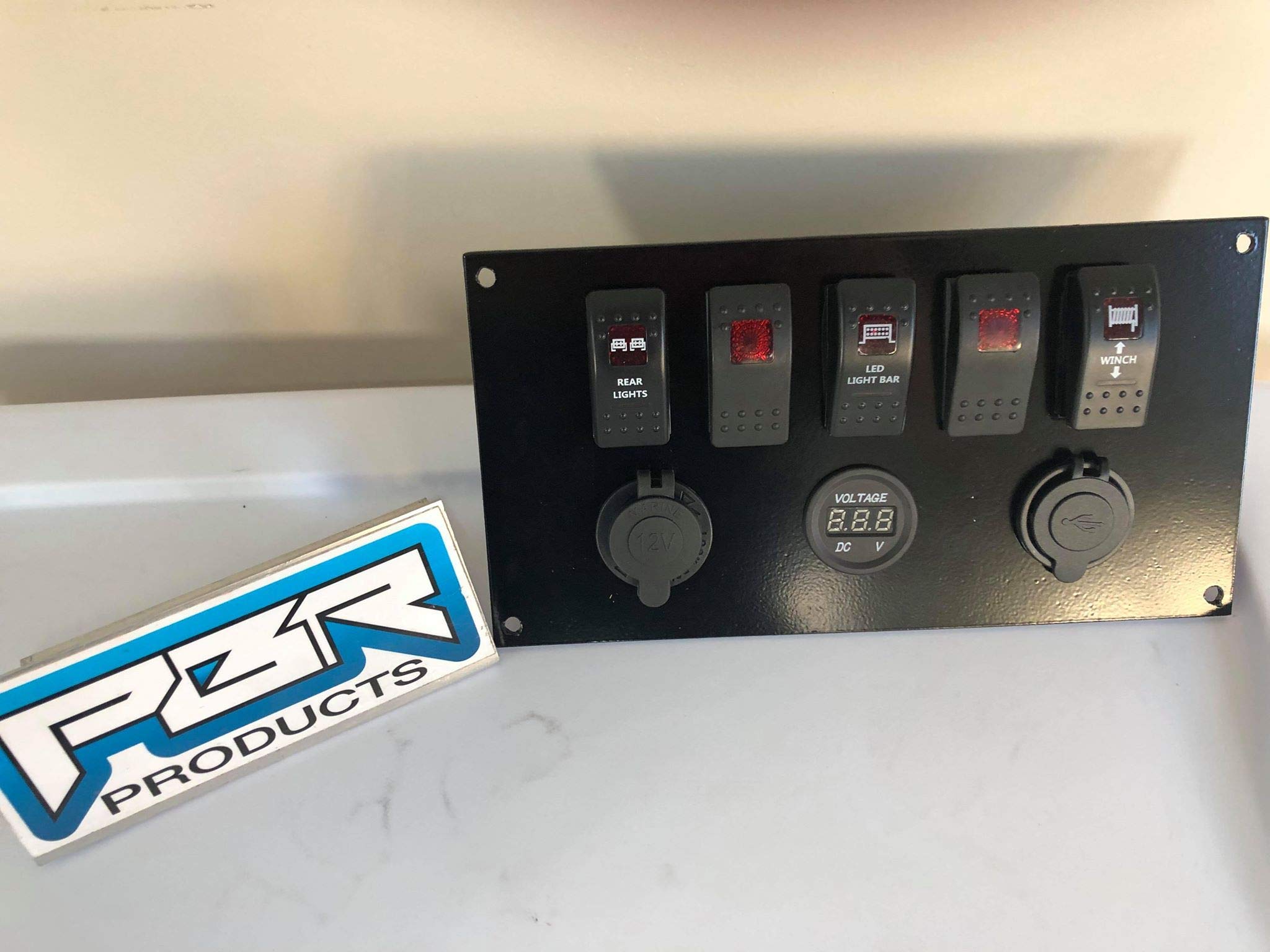 Honda Pioneer 1000 Switch Plate with Winch, Rear Lights & Light Bar - Includes Voltmeter | Perfect for Off-Roading, Hunting & Utility Work