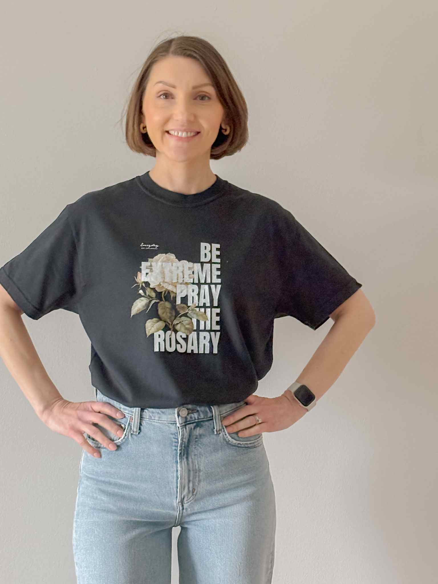 Be Extreme Pray the Rosary T-Shirt - Religious Graphic Tee for Catholic Faith & Devotion - Perfect for Church, Prayer Groups & Spiritual Events