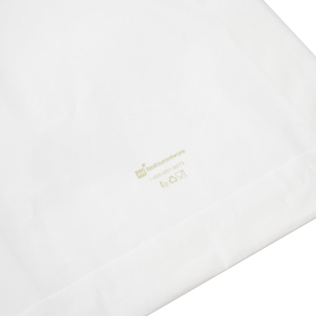 Eco-Friendly White Paper Sandwich & Snack Bags - Silicone Coated, 7