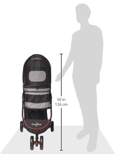 Gen7Pets Regal Plus Dog Stroller - Gray Shadow Pet Stroller for Small to Medium Dogs | Lightweight Foldable Design for Travel, Vet Visits & Outdoor Adventures