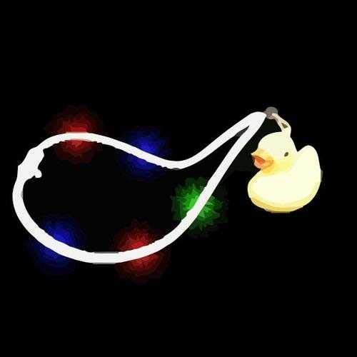 Blinkee Flashing LED Rubber Duckie Charm Necklace with Light Up Lanyard - Fun Light Up Accessory for Raves, Parties & Night Events