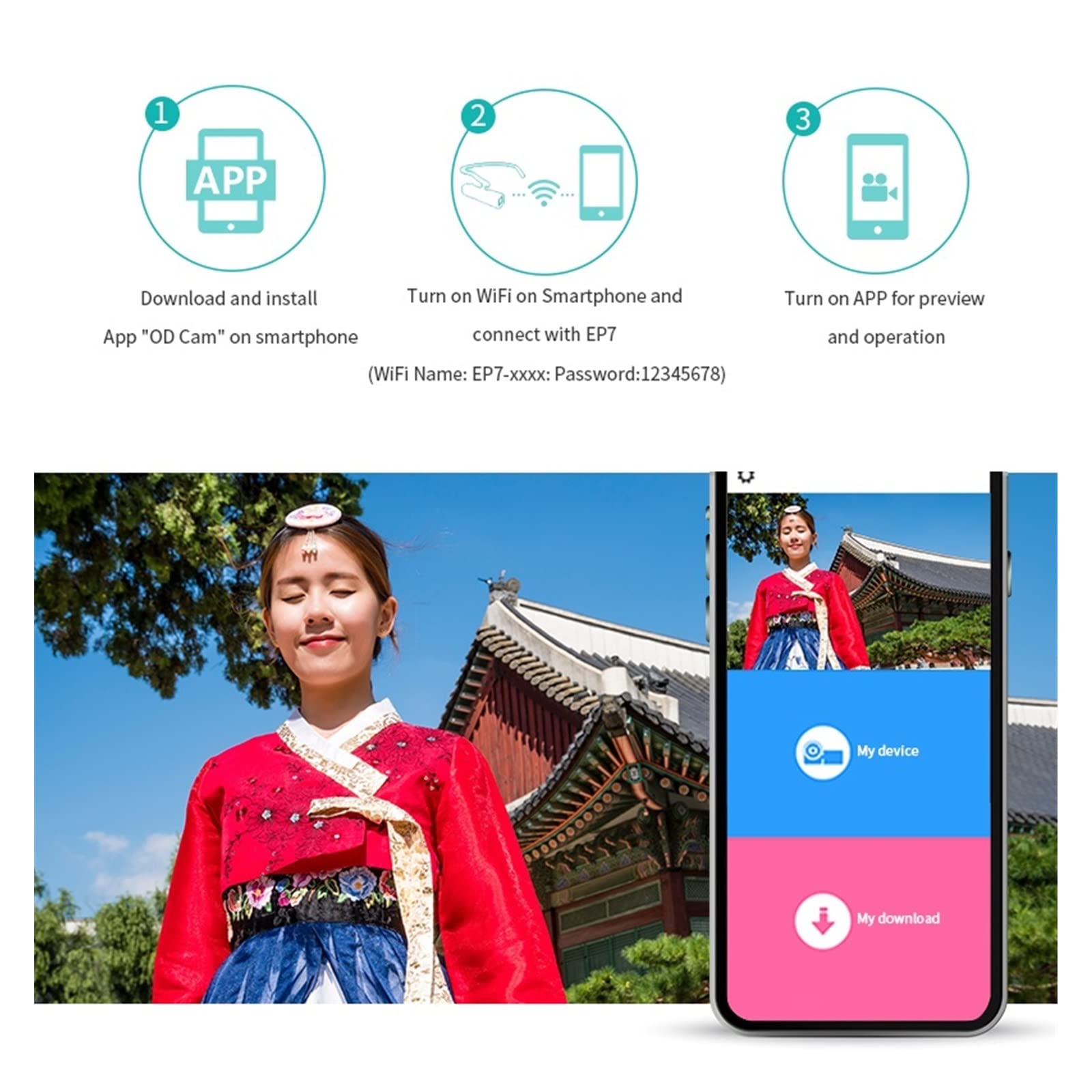4K Vlog Camera with Gimbal Stabilization - Wearable for Travel & YouTube