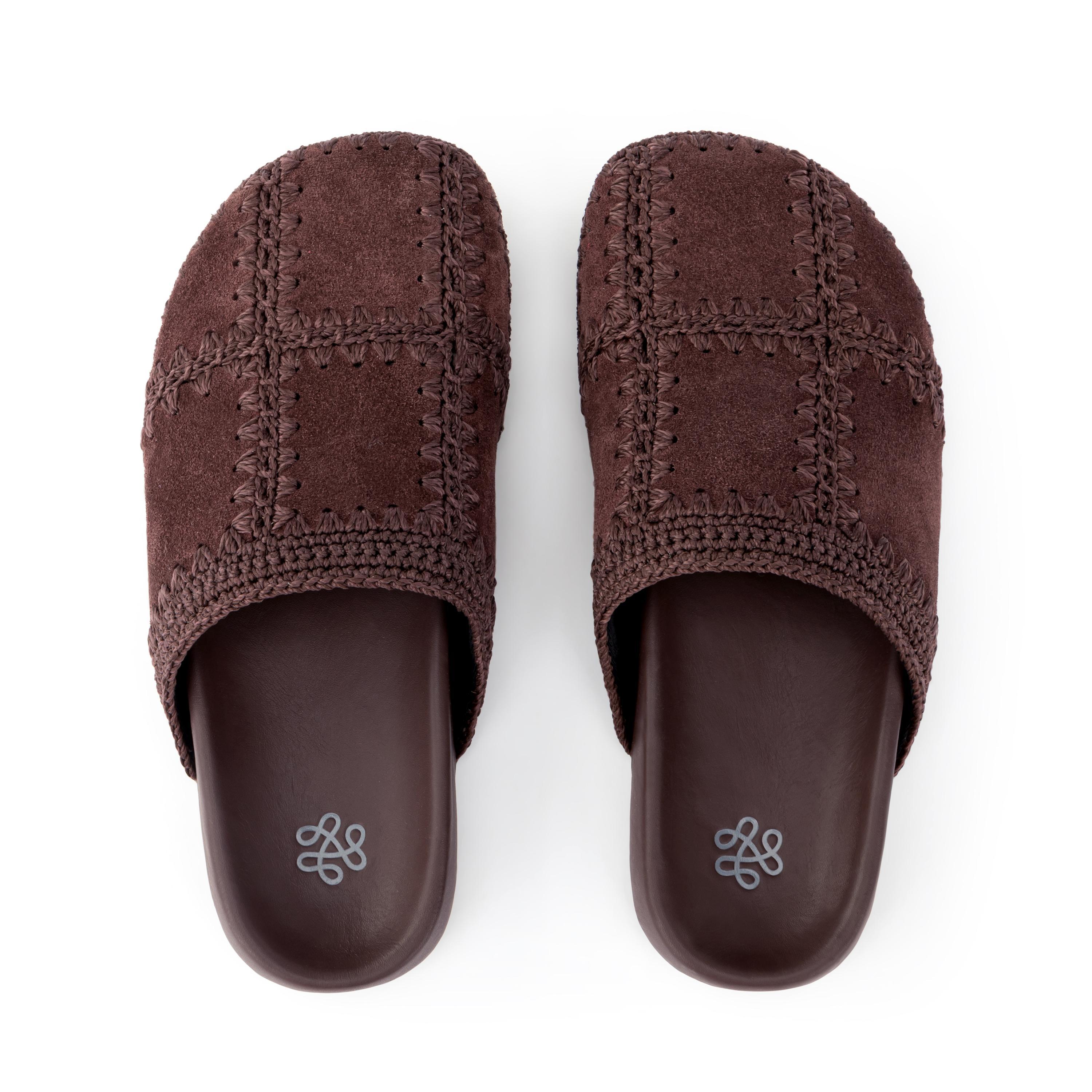 Bolinas Clog - Genuine Leather Slip-On Shoes with Mahogany Suede Patch - Comfortable & Stylish for Casual Wear, Work & Outdoor Activities