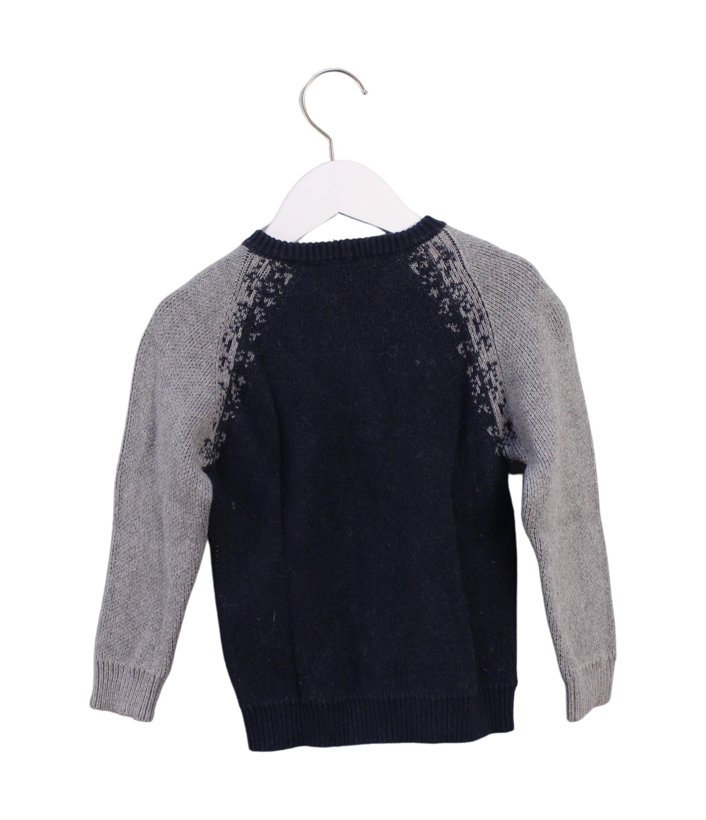 Armani Kids Knit Sweater for Boys 4T - Soft Cotton Pullover for Toddlers | Perfect for Winter Outfits & Holiday Photos