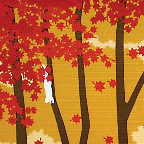 Maeda Senko Cotton Furoshiki Bento Lunch Wrapping Cloth - Autumn Leaves Design | Eco-Friendly Japanese Food Wrap for Picnics, Lunch Boxes & Gift Packaging