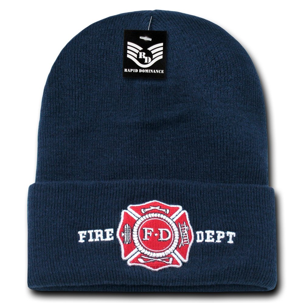 Law & Order Agency Cuff Beanie Hat - Military Style Winter Knit Cap for Men & Women - Warm Fleece-Lined Skull Cap for Cold Weather, Outdoor Activities & Casual Wear