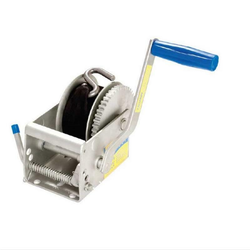 Atlantic 3:1 Manual Trailer Winch - Heavy Duty Boat Trailer Winch with 2000lb Capacity for Safe Boat Loading & Unloading - Perfect for Marine, RV, and Utility Trailers