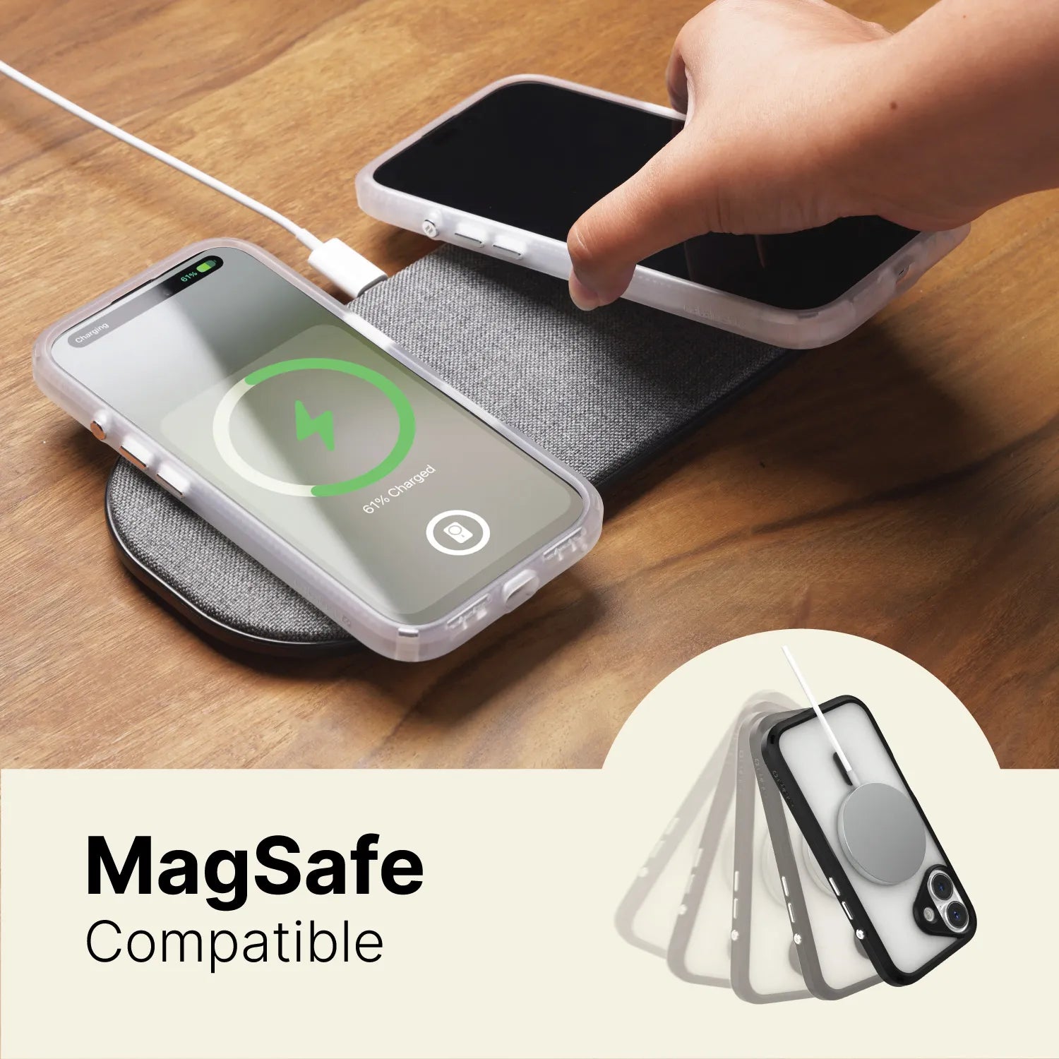 iPhone 15 Pro Protective Case with MagSafe Compatibility - Slim Shockproof Cover for Everyday Use & Travel