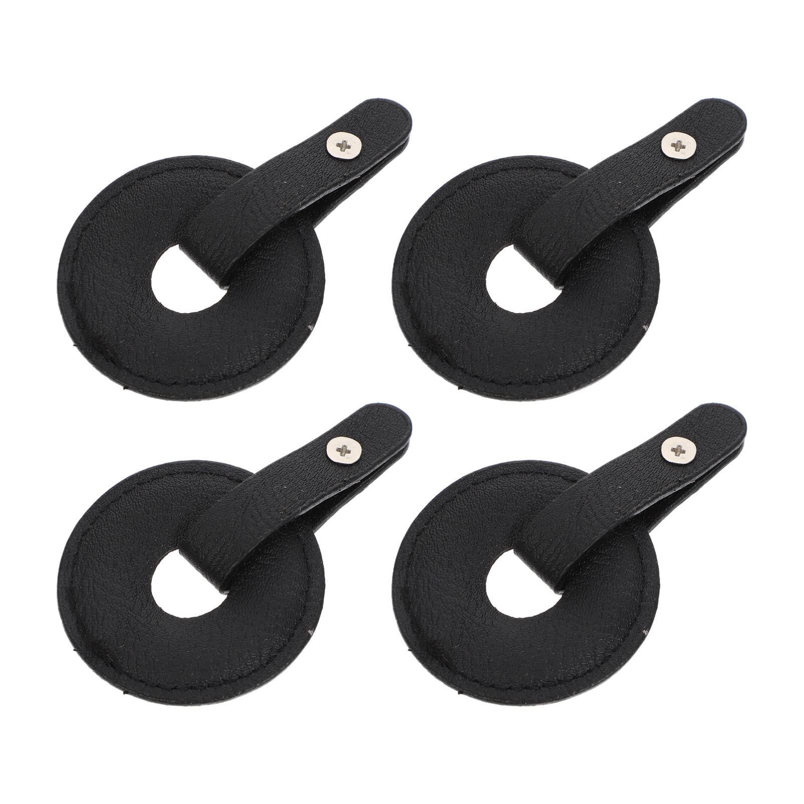 VICASKY Black Sweater Overcoat with 4pcs PU Leather Toggle Fasteners - Sew-On Cloak Clasps for Cape, Coat & Dress - DIY Craft Accessories & Belt Button Replacement - Perfect for Winter Outerwear & Costume Design
