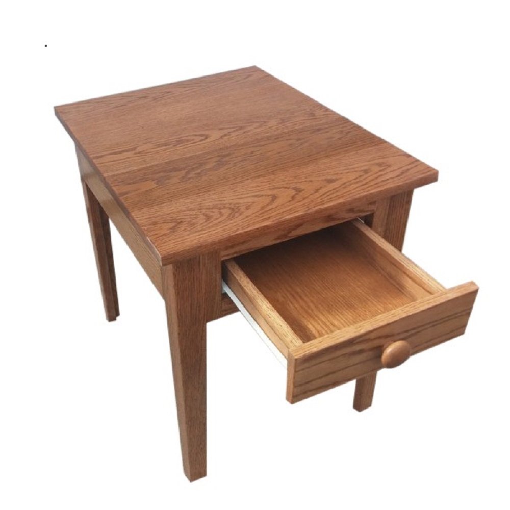 Handcrafted Solid Oak Shaker End Table - Amish-Made Side Table for Living Room, Bedroom & Entryway | Durable & Stylish Home Decor
