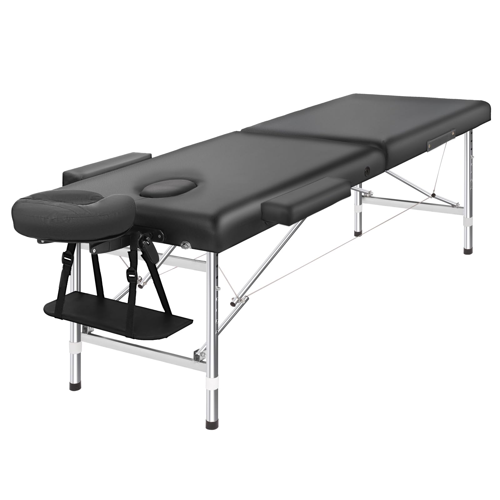 Portable Massage Table - Adjustable Lash Bed & Foldable Therapy Table for Facial, Tattoo & Spa Treatments - Professional Stainless Steel Frame - Perfect for Home Use, Salons & Mobile Therapists