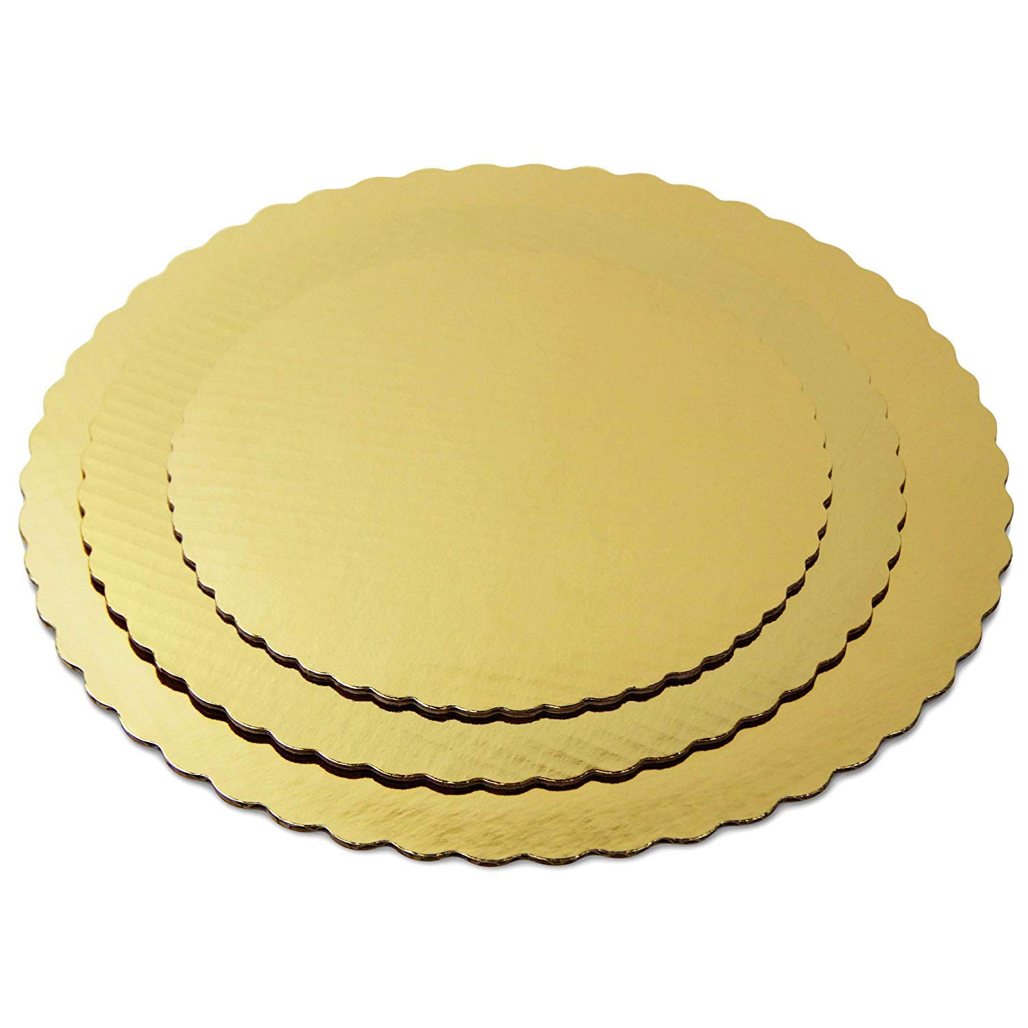 6-Piece Round Cake Boards with Handles - 7, 8, 9 Inch Gold Cardboard Cake Stand Set for Wedding, Birthday & Party Decorations - Perfect for Cake Display, Transport & Professional Baking