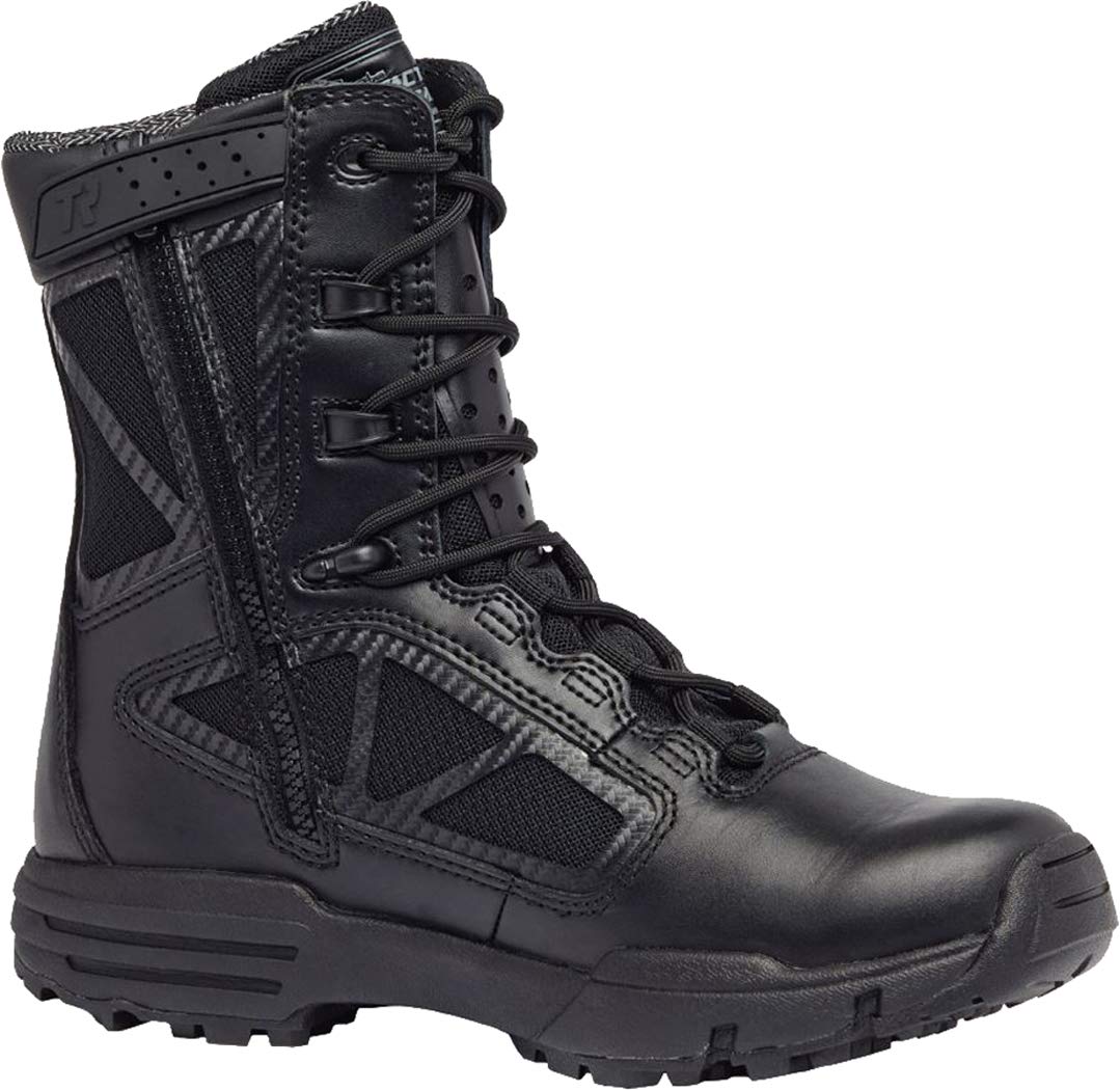 TACTICAL RESEARCH TR Men's TR CHROME TR998Z 8-Inch Waterproof Side-Zip Tactical Boots - Lightweight & Durable for Hiking, Work, Outdoor Adventures