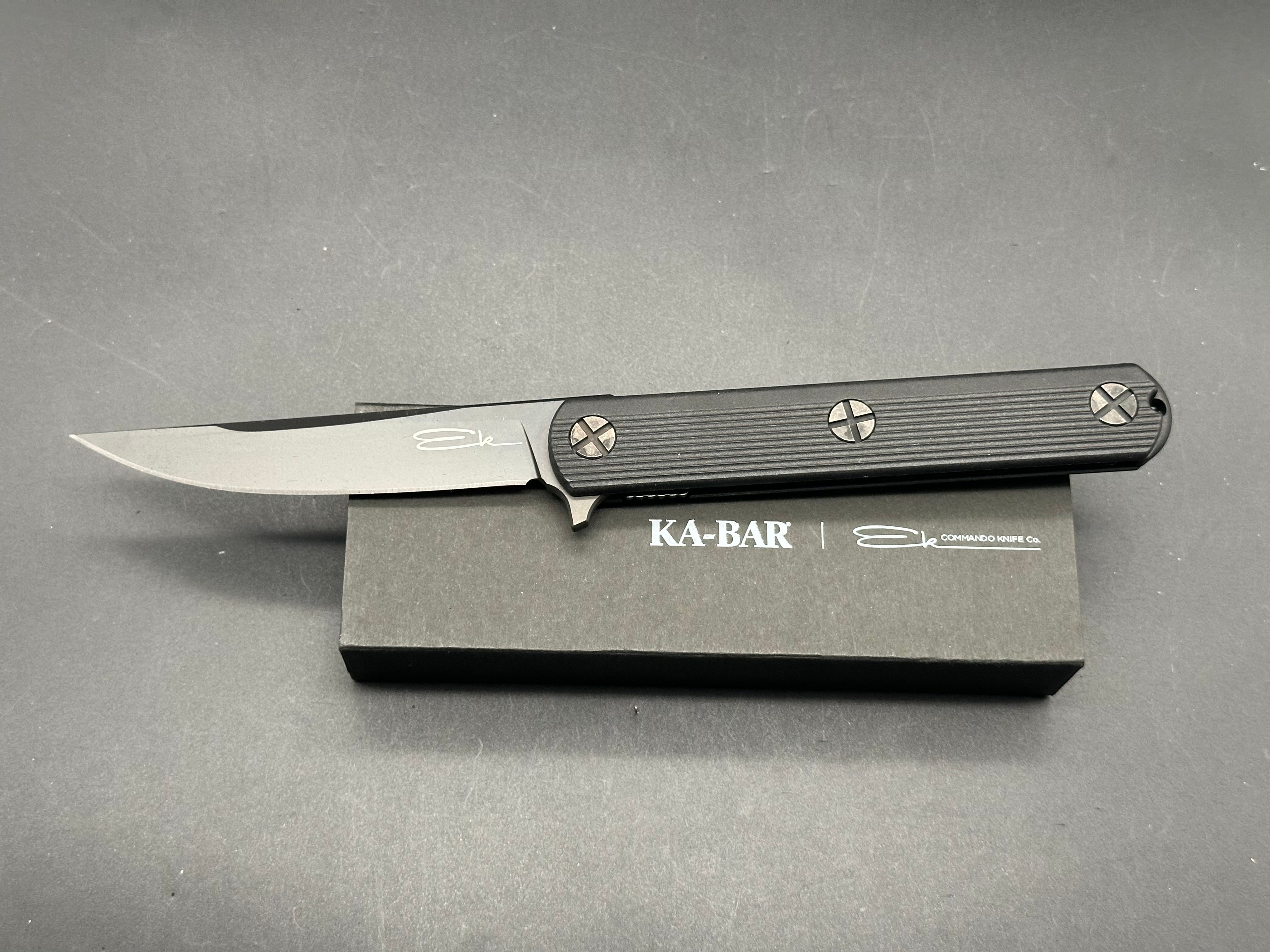 KA-BAR EK Commando Folding Knife with GFN Handle & S35VN Steel Blade - Tactical, Outdoor, Survival, and Everyday Carry (EDC) Knife