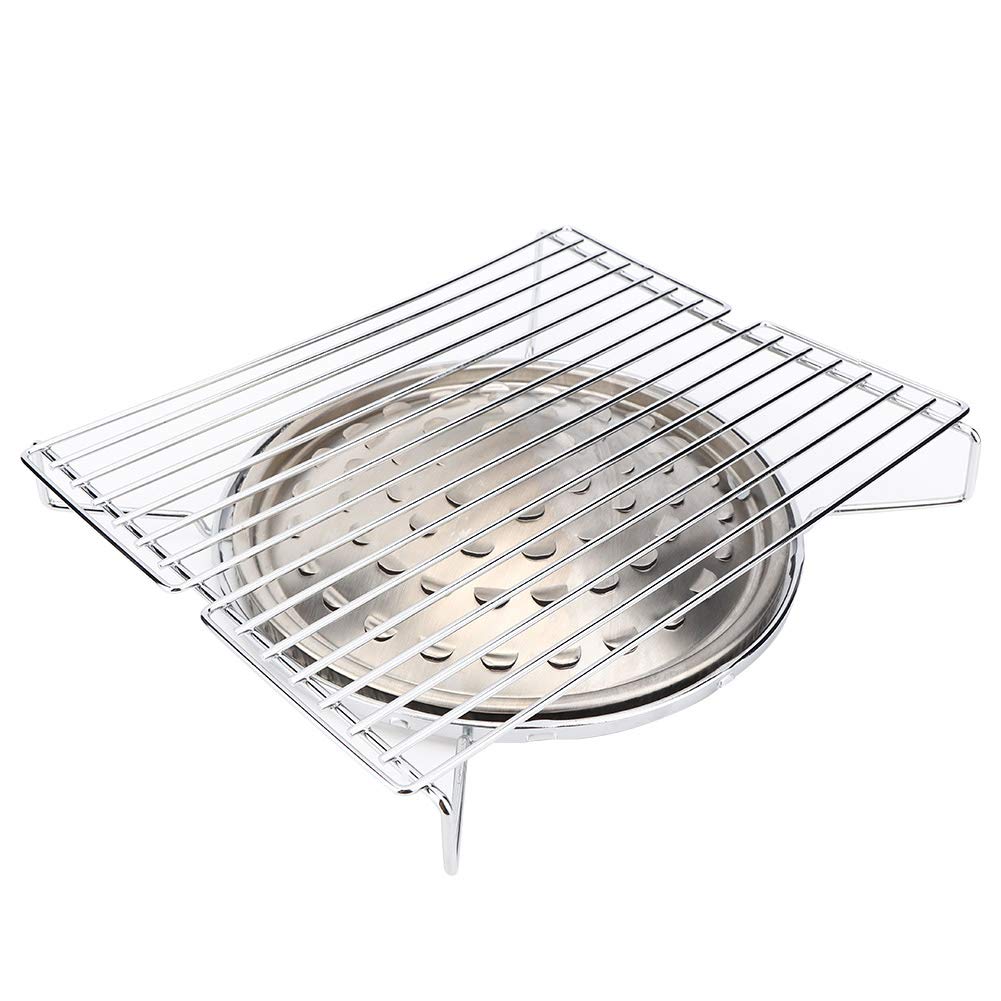 Shanrya Stainless Steel BBQ Grill Rack & Baking Pan Set - Heavy Duty Cooking Tray for Oven, Grill, Camping, Hiking - Perfect for Outdoor Picnics, Backyard BBQs & Tailgate Parties