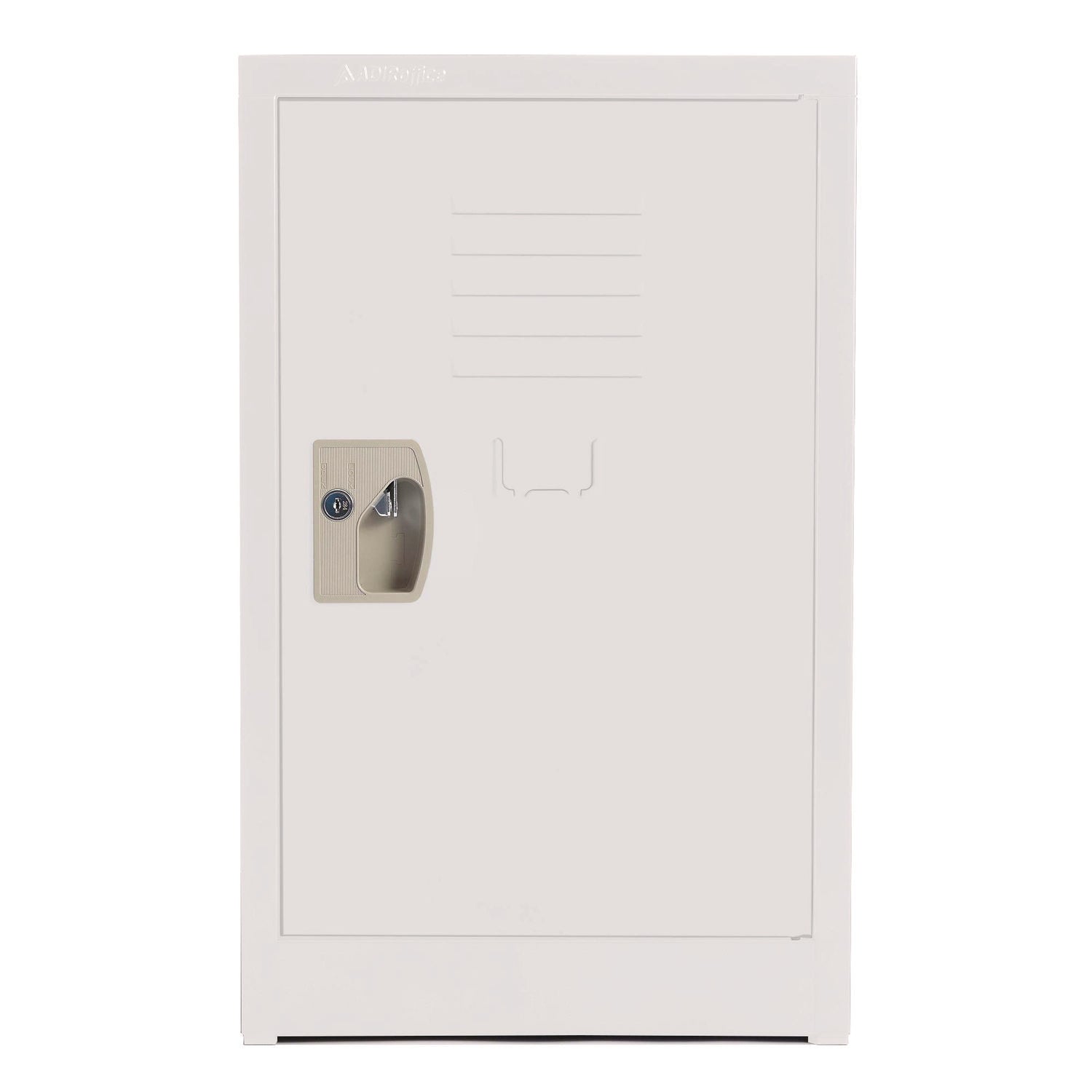 AdirOffice Steel Storage Locker - 1 Compartment, 15 x 15 x 24 Inches, White - Perfect for Office, School, Gym & Home Organization