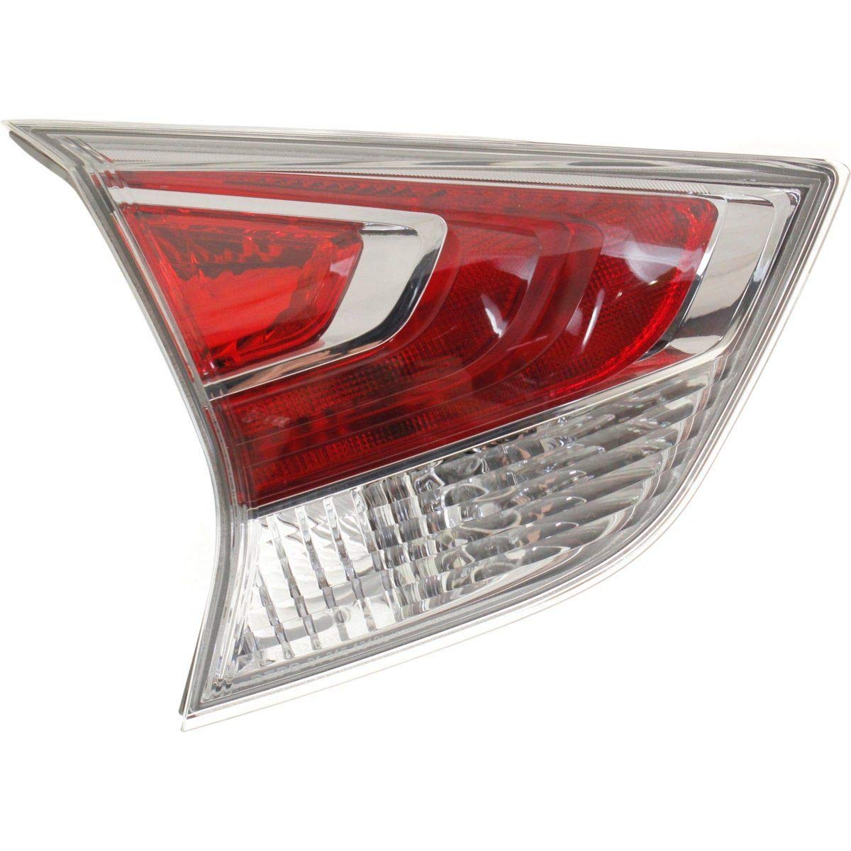 LED Tail Light Assembly for 2014-2016 Nissan Rogue S Left Side Inner with Bulbs - CAPA Certified - Perfect for Night Driving and Enhanced Vehicle Safety