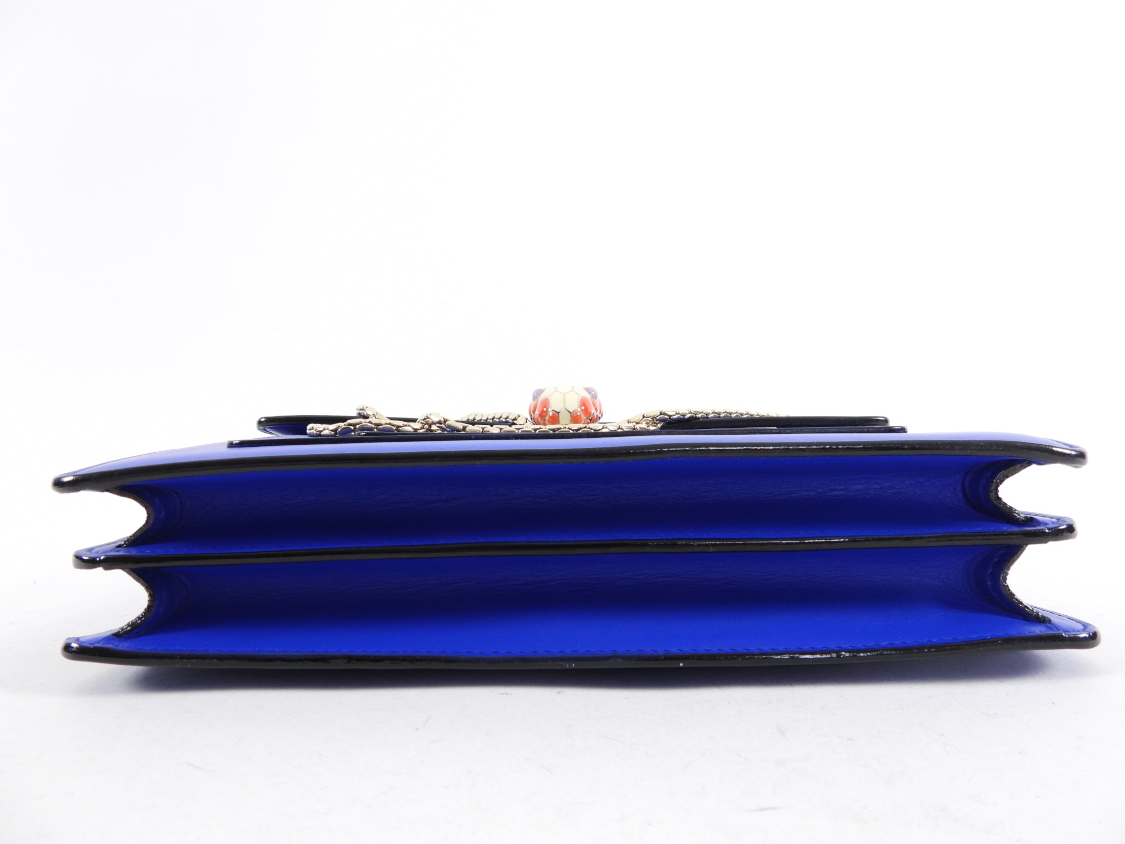 Bvlgari Serpenti Forever Flap Bag in Cobalt Blue Leather - Luxury Designer Handbag for Women, Perfect for Evening Events & Special Occasions
