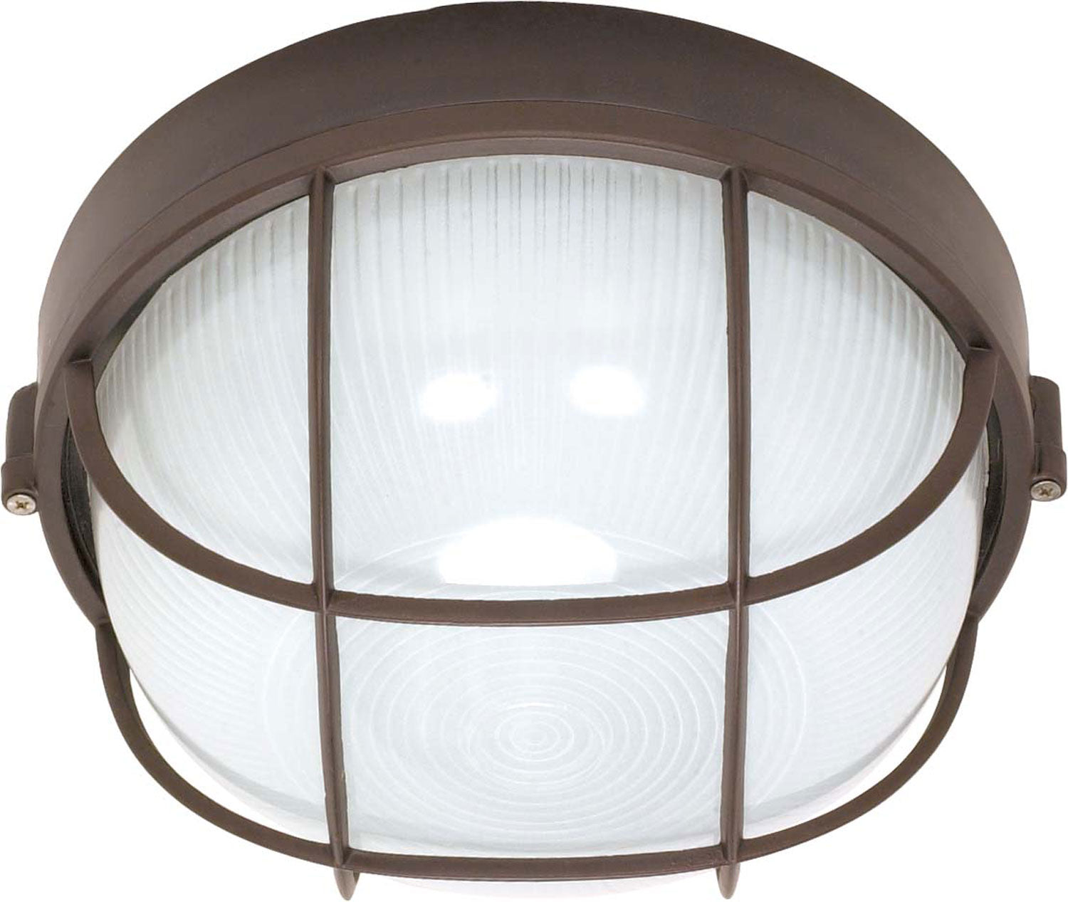 10 Pack Round Cage Bulkhead Light - Durable Outdoor Wall Light for Garage, Basement, Warehouse & Industrial Use
