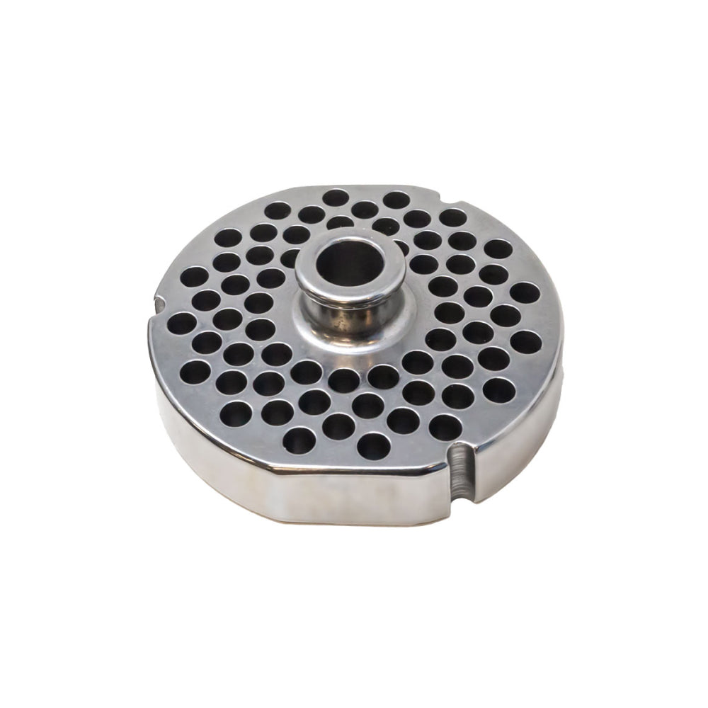 #52 Stainless Steel Machine Plate with Hub, Triple Notch & Flat Sides - 5 1/8