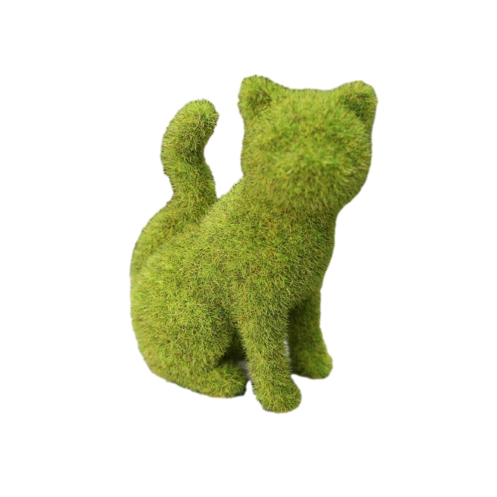 YXGLL Outdoor Courtyard Cute Dog & Cat Statues - Grass Green Realistic Animal Sculptures for Garden Decor, Lawn Ornament, Yard Art (Kitten Design) - Perfect for Patio, Backyard Landscaping & Pet Lover Gifts