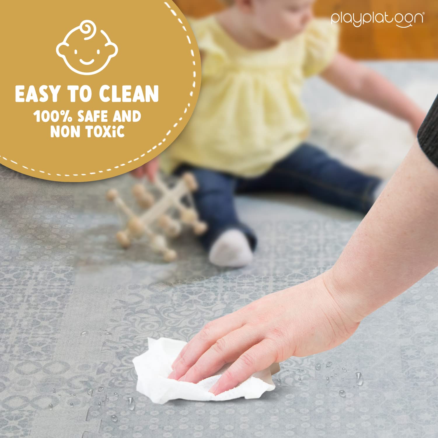 Play Platoon Extra-Thick Interlocking Foam Play Mat - 9 Tiles (72