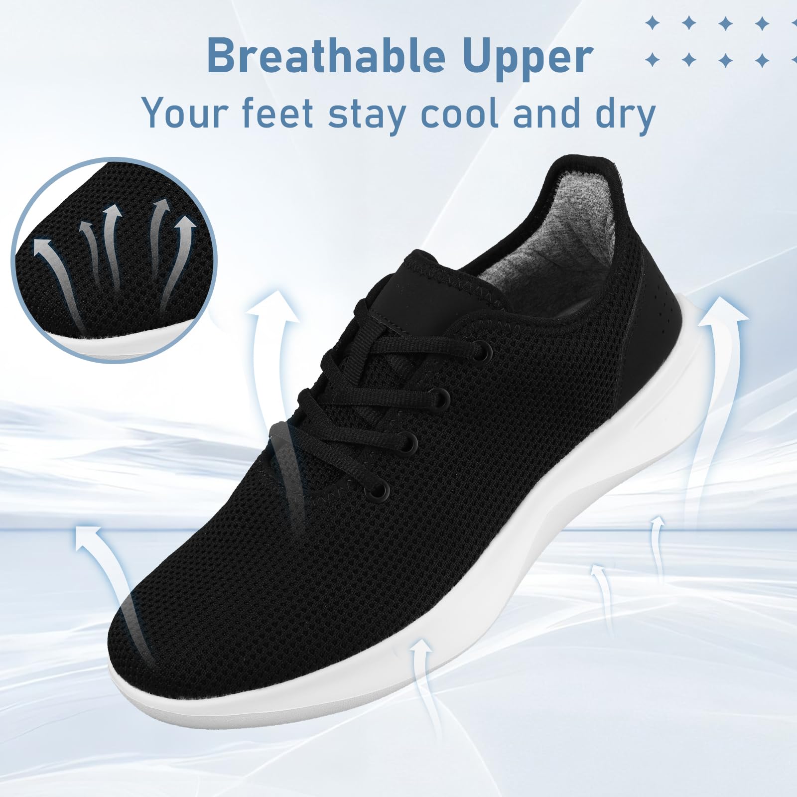 **Women's & Men's Lightweight Walking Sneakers with Arch Support - Non-Slip Athletic Running Shoes for Gym, Workout, Yoga & Daily Walking - Comfortable Tennis Shoes for Women & Men**