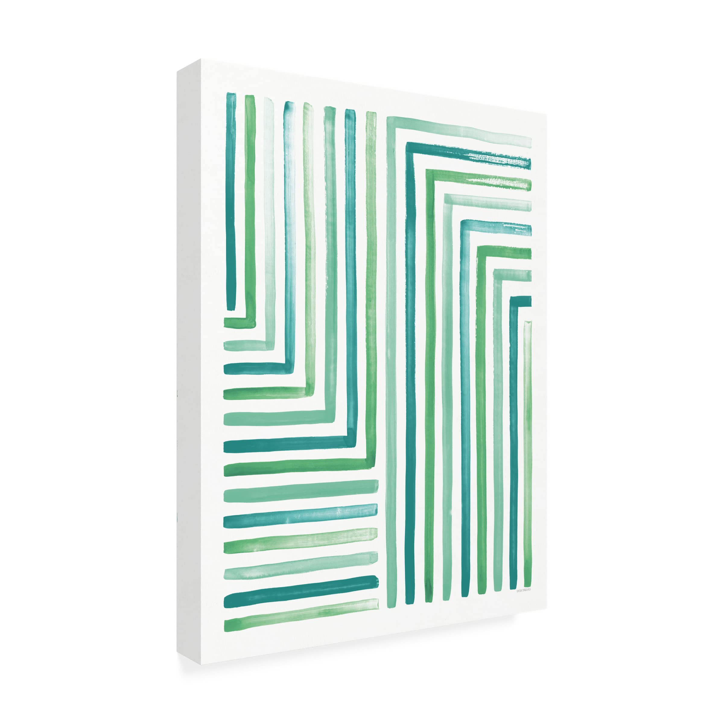 Laura Marshall 'Sea Glass Sunset III' Canvas Wall Art Print - 35x47 Inches, Coastal Beach Decor for Living Room, Bedroom & Office