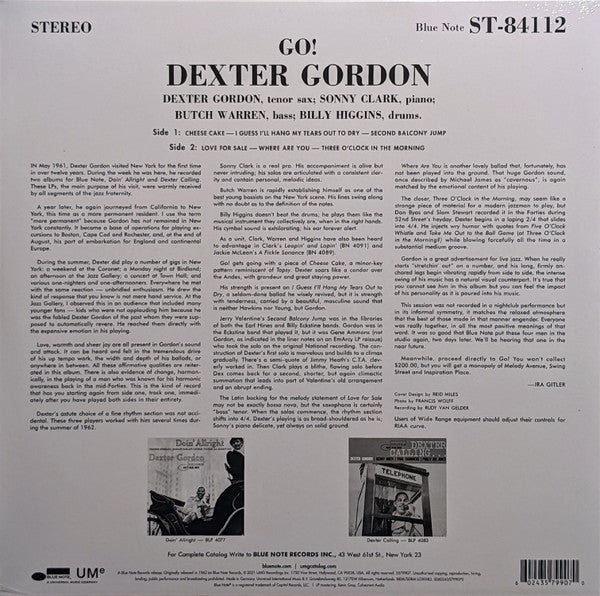 Dexter Gordon Jazz Music Album - Classic Saxophone Jazz for Relaxation, Study & Dinner Ambience