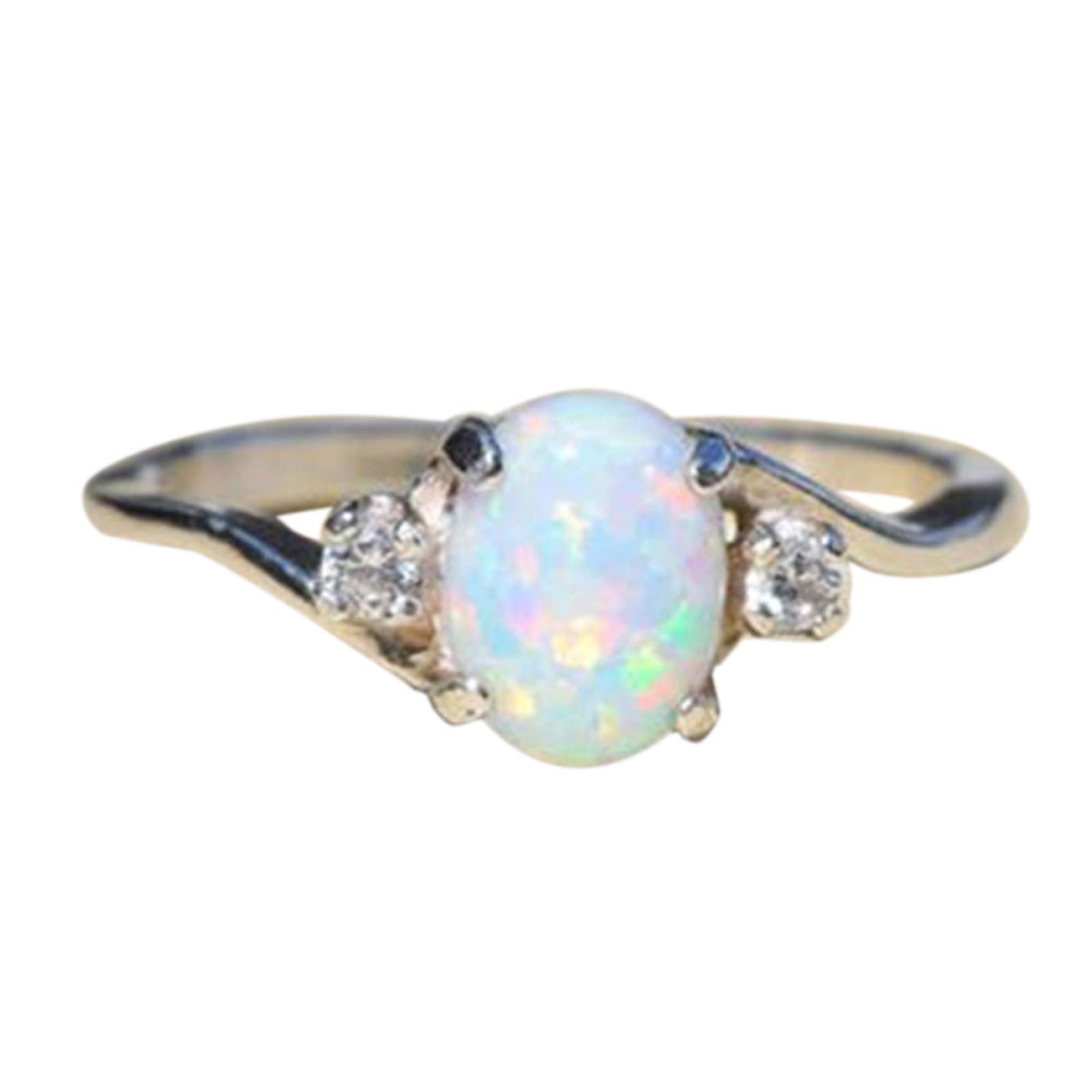 Exquisite Oval Cut Fire Opal Silver Ring for Women - Elegant Bridal Jewelry, Wedding Engagement Ring, Birthday Gift for Her | Perfect for Parties, Anniversaries, and Special Occasions