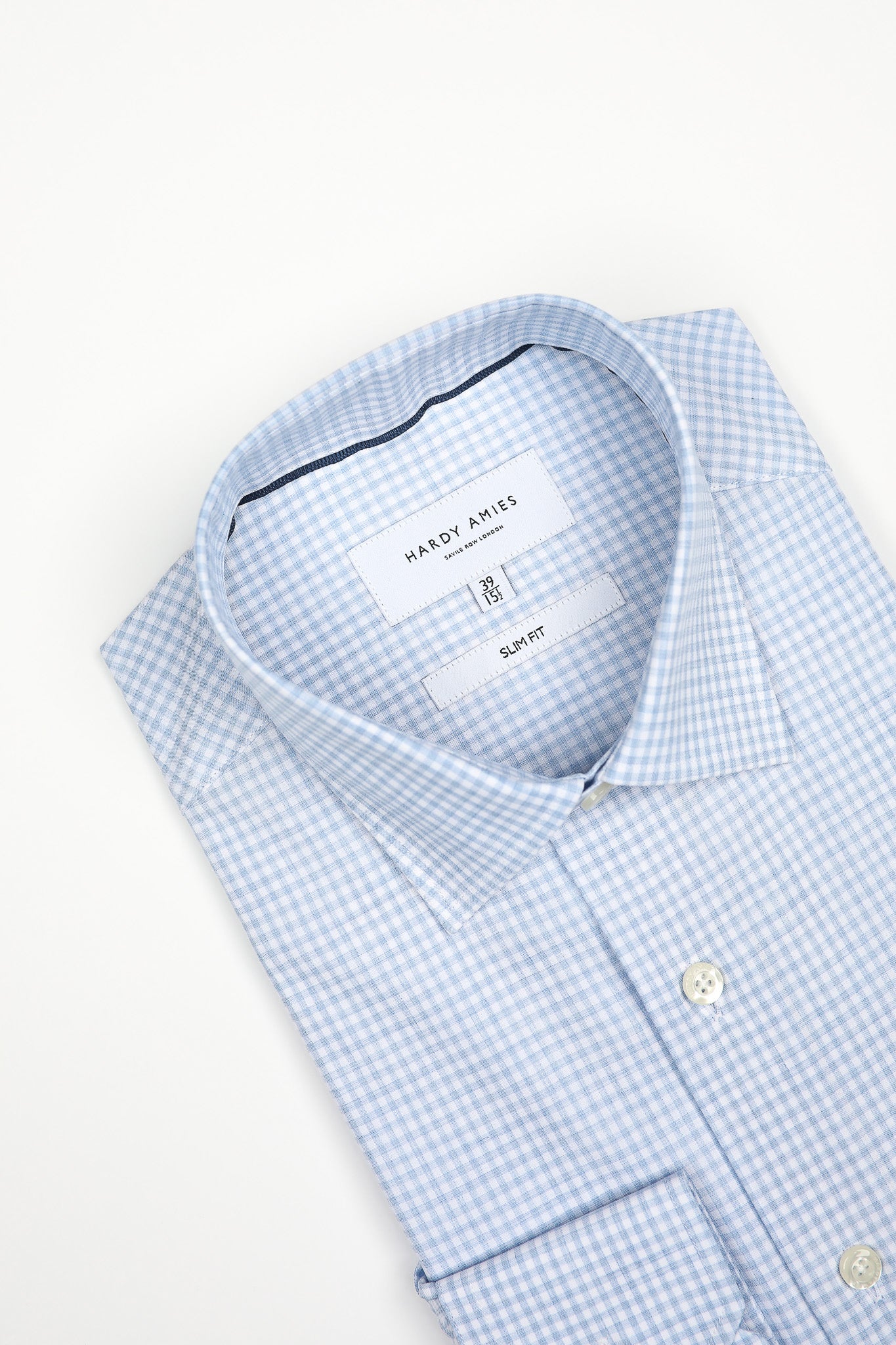 Cerulean Blue Checkered Slim Fit Men's Dress Shirt - Perfect for Office Wear & Casual Outfits