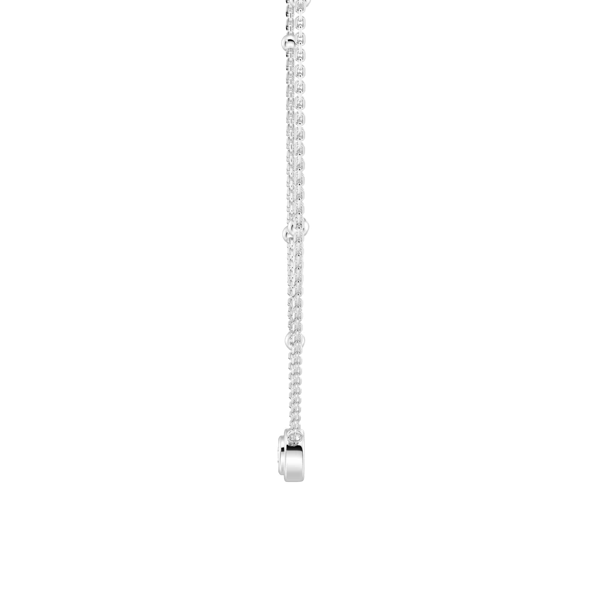 Exquisite Lab-Grown Diamond Necklace for Women - Round Layered Pendant, Perfect for Weddings, Anniversaries & Special Occasions