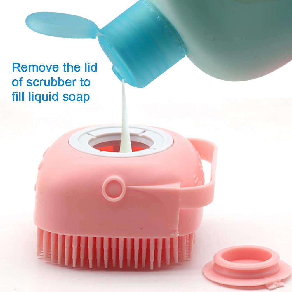 TICSER® Silicone Body Brush - Exfoliating Bath Brush for Deep Skin Cleansing & Massage, Dead Skin Removal for Men & Women (Multicolor, Pack of 1) | Perfect for Shower, Spa & Dry Brushing Therapy