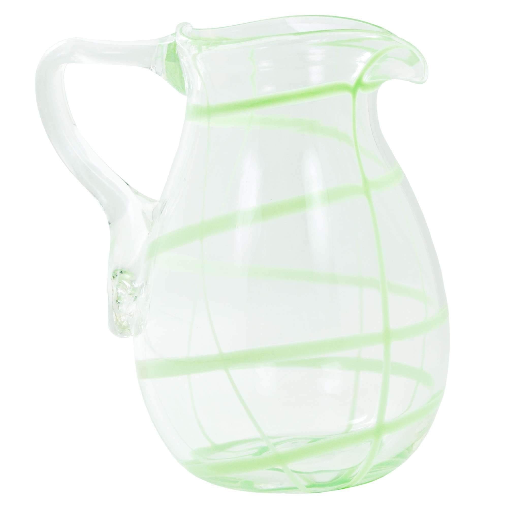 Aria Glass Water Pitcher with Lid - 2 Quart BPA-Free Pitcher for Iced Tea, Lemonade & Infused Water - Perfect for Refrigerator, Parties & Outdoor Gatherings