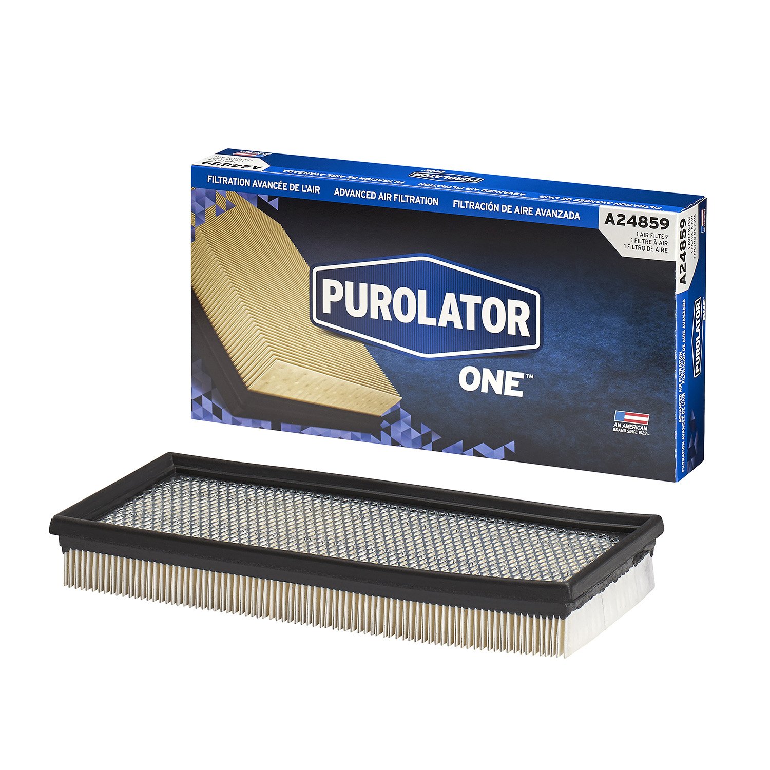 PurolatorONE Advanced Engine Air Filter A24859 - High Performance Air Filter for Cars, Trucks & SUVs - Improves Engine Efficiency & Airflow - Perfect for Daily Commuting & Off-Road Adventures