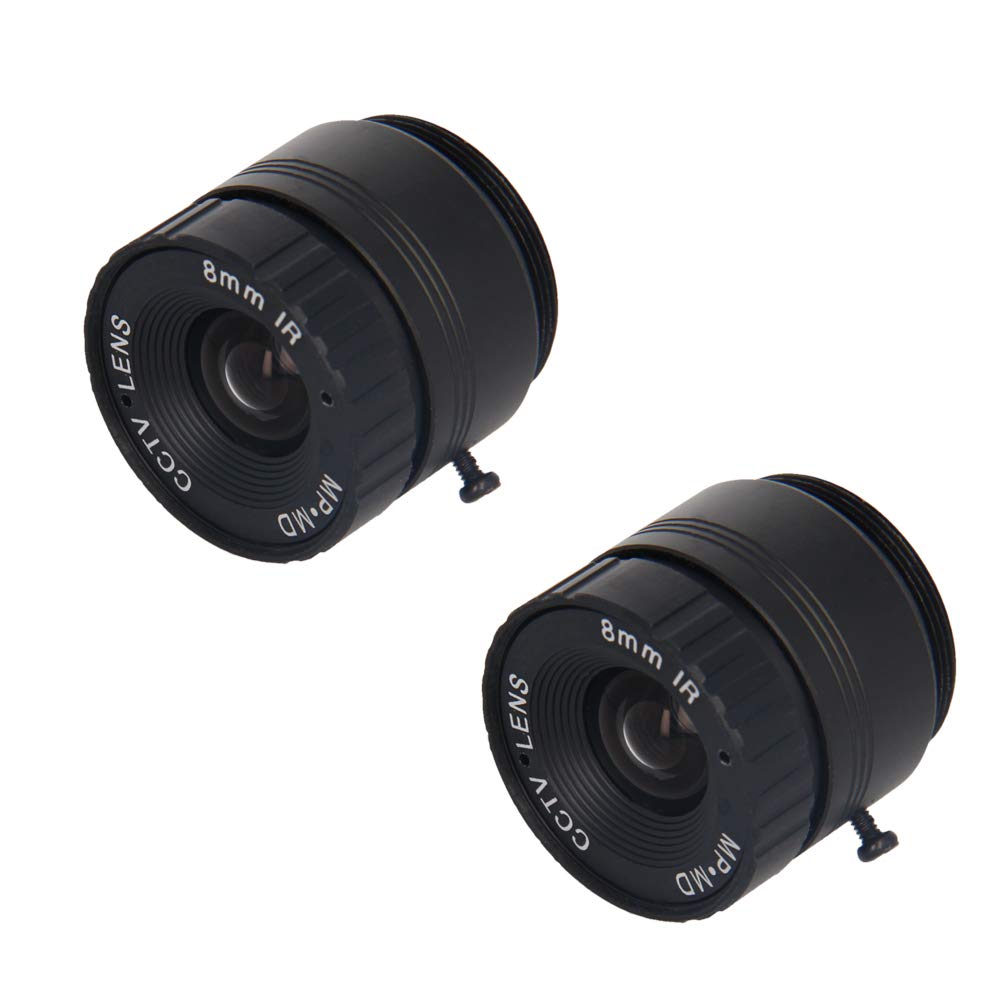 Othmro 2-Pack 8mm CCTV Camera Lens - 720P HD, F1.4 Aperture, 1/2.5 Inch Wide Angle Security Lens with CS Mount for IP/WiFi Cameras - Perfect for Home Surveillance & Panoramic Monitoring