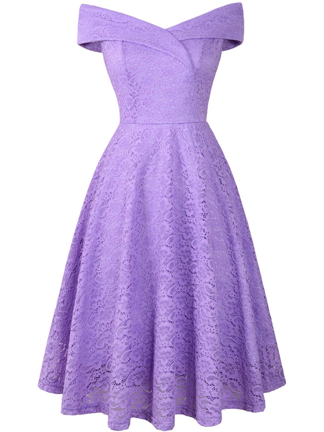 Elegant Lilac Women's Lace Short Prom Dress 2019 Homecoming Gown - Perfect for Evening Parties, Dances & Special Occasions