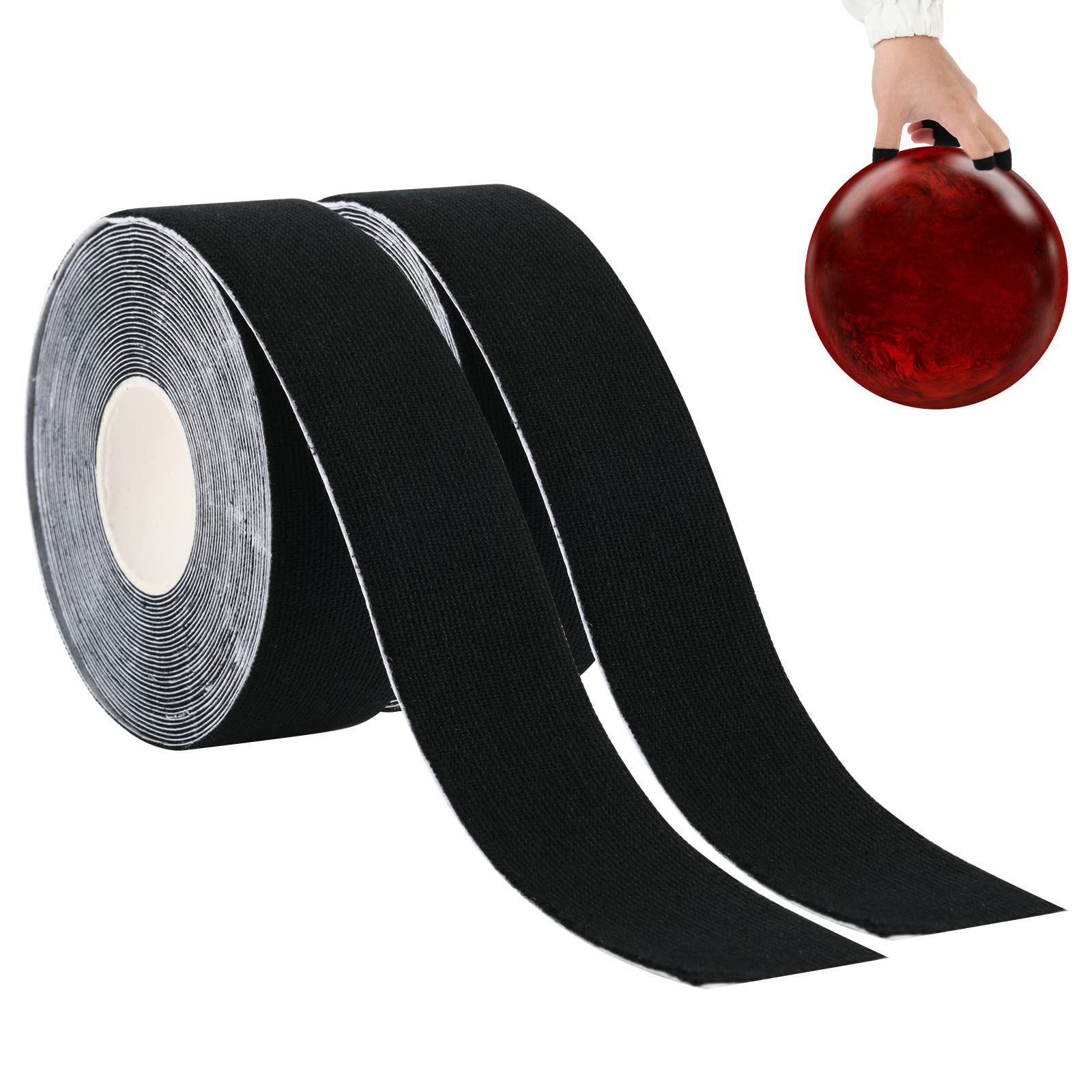Cosmos Set of 2 Rolls Elastic Bowling Finger Tape & Thumb Tape - 2.5 cm x 5m Each - Protective Sports Accessories for Bowlers, Exercise & Workout | Perfect for League Play, Practice Sessions & Tournament Preparation