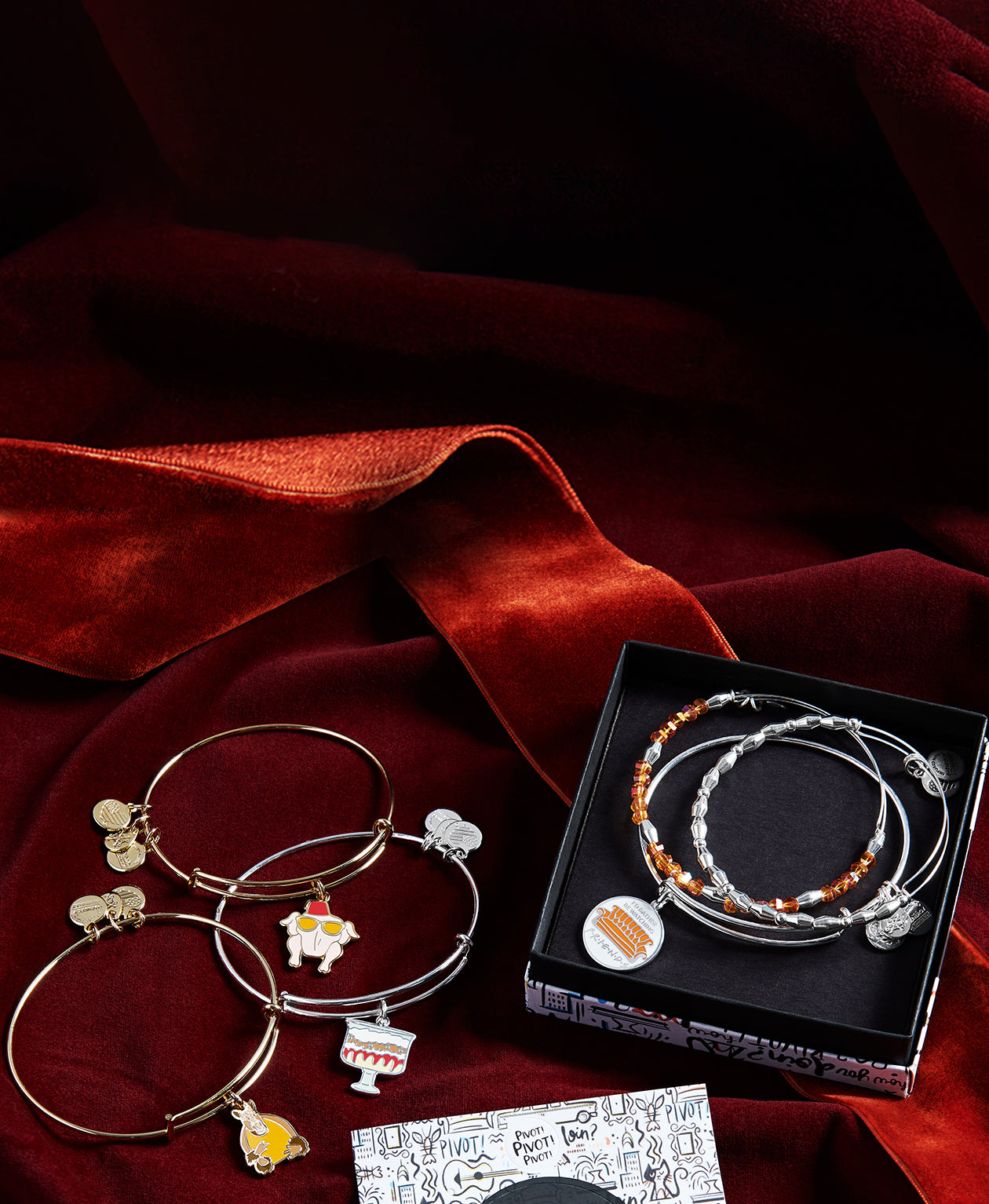 FRIENDS™ Holiday Armadillo Charm Bangle Bracelet - Official Licensed Merchandise - Perfect Gift for Friends Fans, Christmas & Holiday Parties