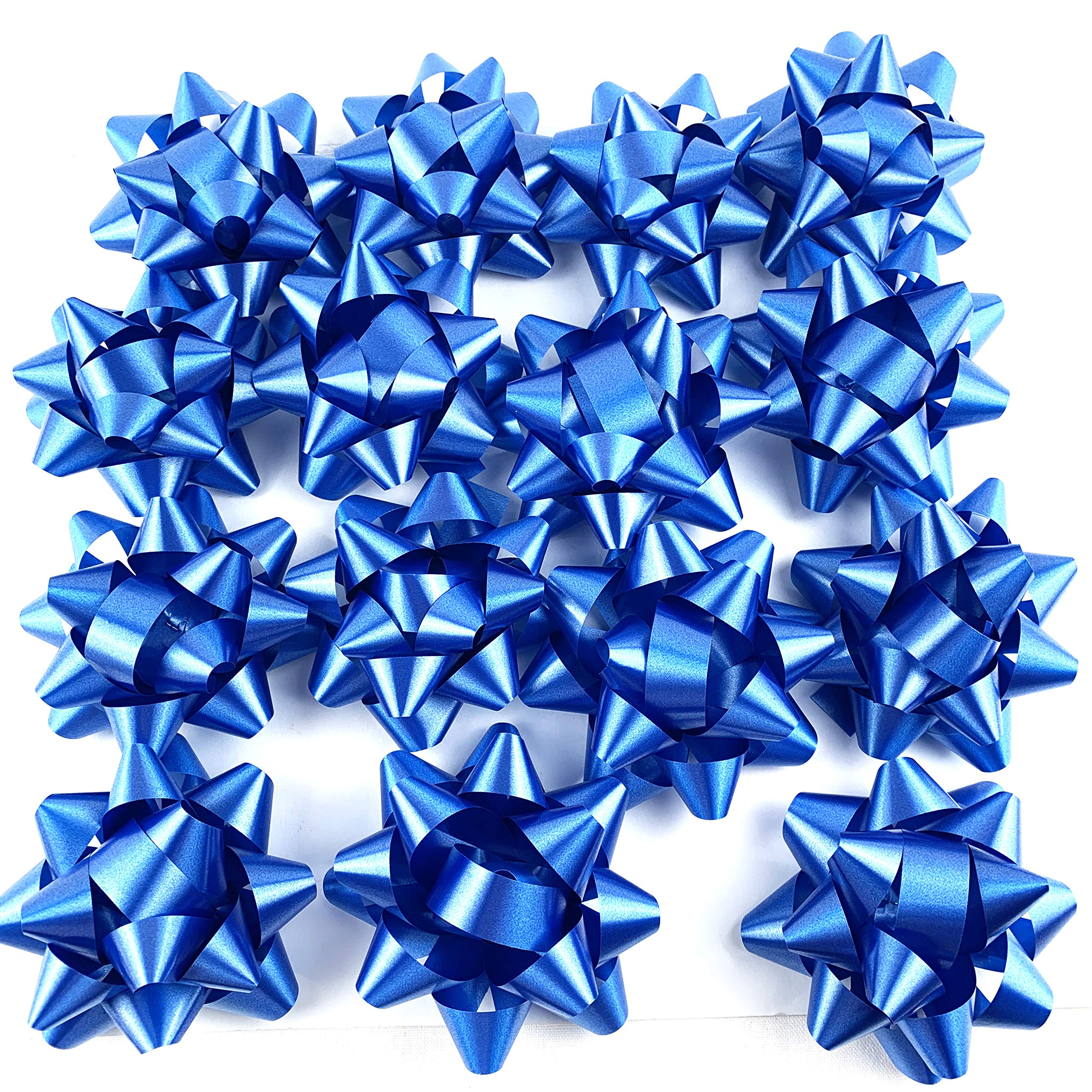 Royal Confetti Gift Bows - 15 Pack of 3.75 Inch Star-Shaped Christmas Wrapping Bows for Holiday Presents, Party Decorations & Gift Box Embellishments