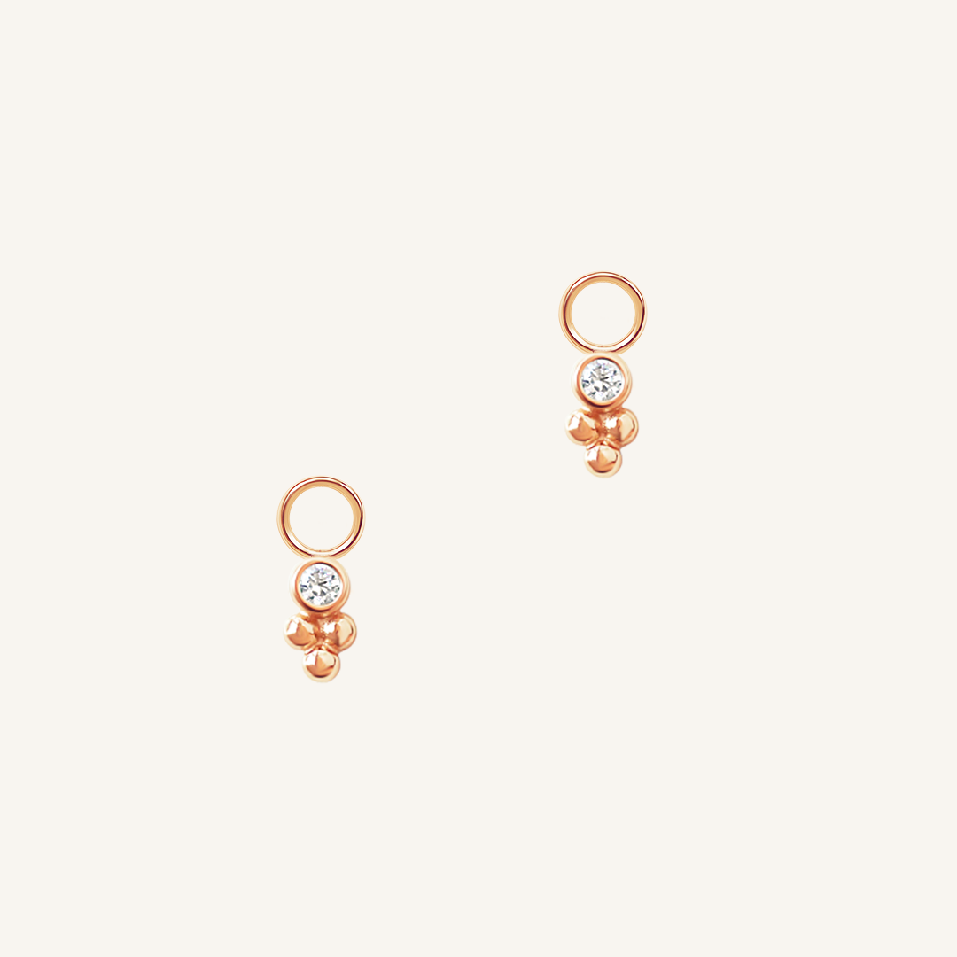 Clarity Hoop Charm Earrings - Sterling Silver Hoop Earrings Set of 2 - Minimalist Dainty Hoops for Women - Perfect for Everyday Wear & Special Occasions
