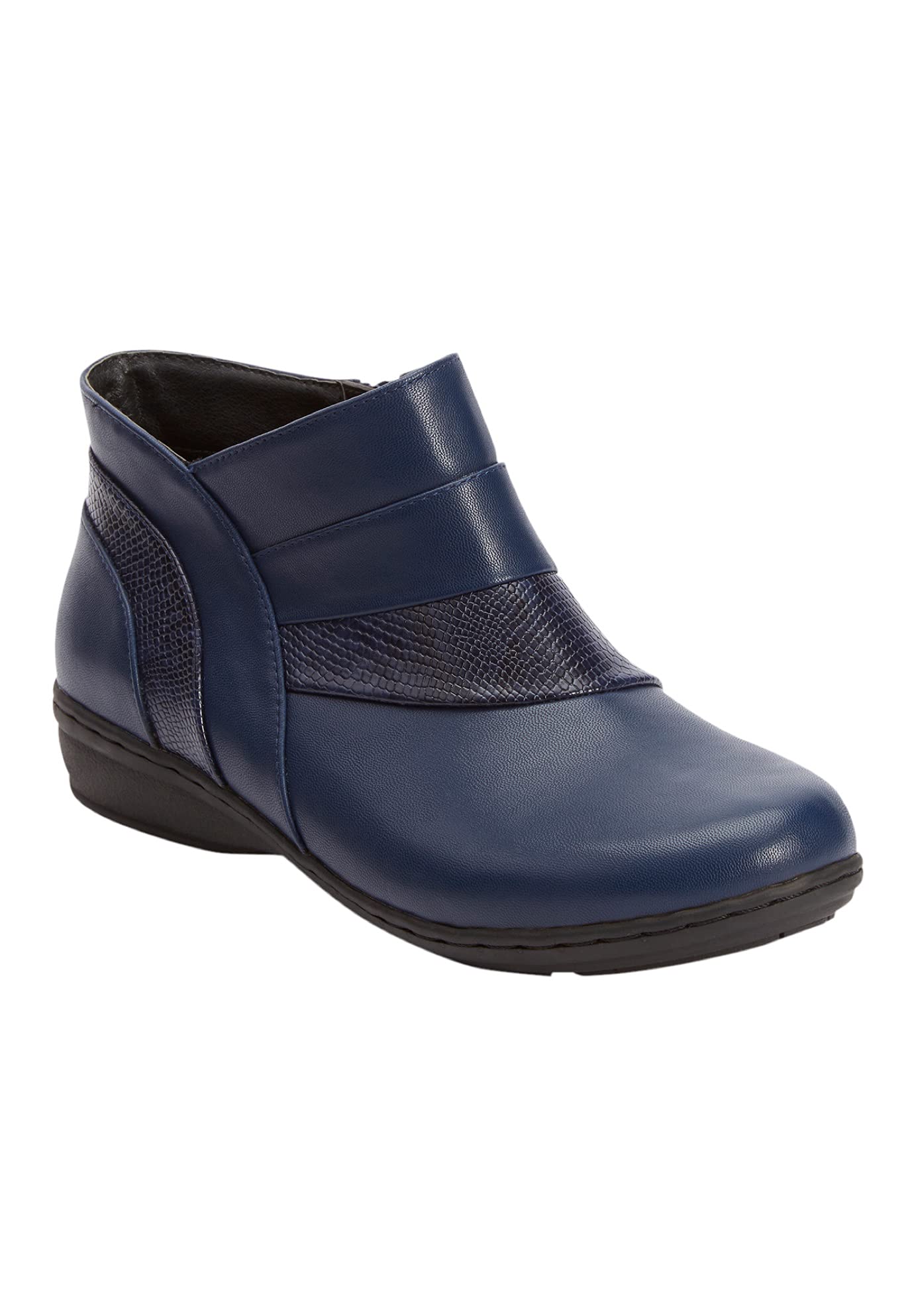 Comfortview Women's Wide Width The Jolene Bootie - Comfortable Ankle Boots for Women with Wide Feet | Perfect for Work, Casual Wear & Fall Fashion