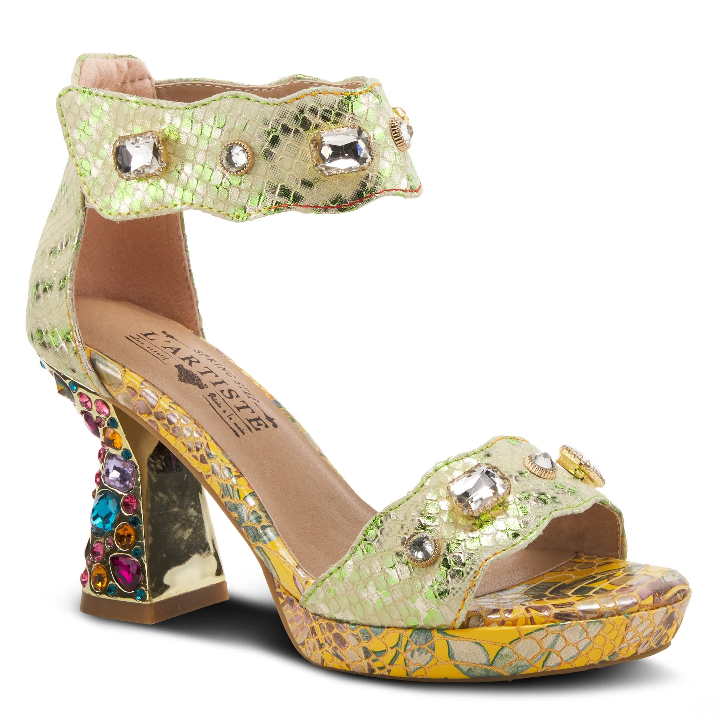 L'Artiste by Spring Step Women's Jewel Sandals - Comfortable Boho Beaded Flip Flops for Summer | Perfect for Beach, Vacation & Casual Outfits