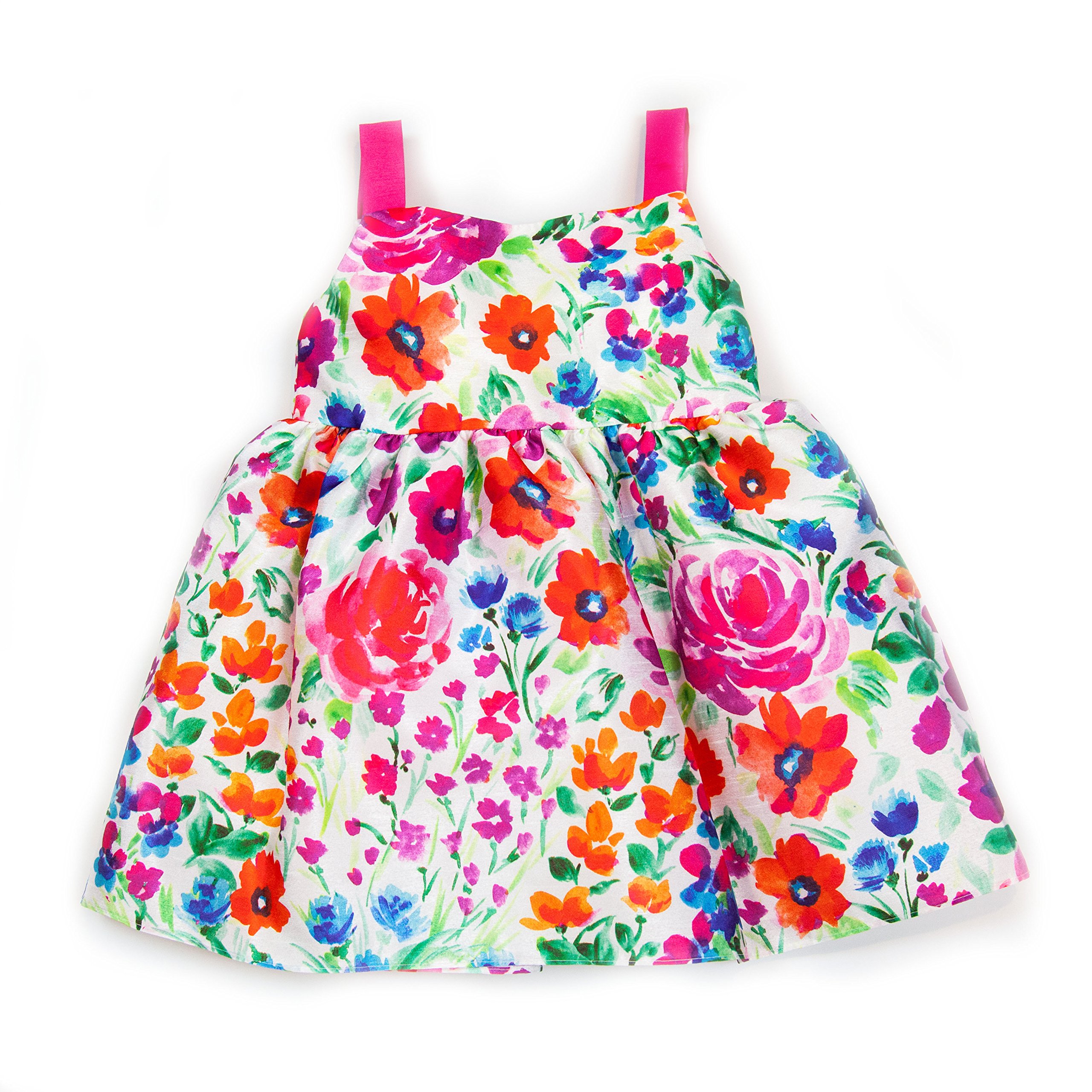 Floral Print Girls Party Dress for Toddlers & Little Girls - Perfect for Birthday Celebrations, Special Occasions & Photo Shoots