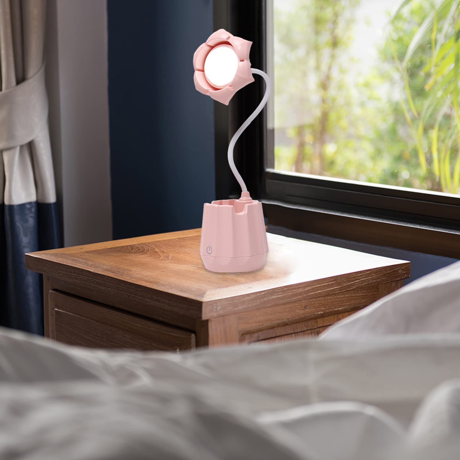 USB Rechargeable LED Desk Lamp with 3 Color Modes & Touch Dimmer - Adjustable Brightness Reading Light for Study, Office, Bedroom Night Light (Home & Office Workspace Lighting Solution)