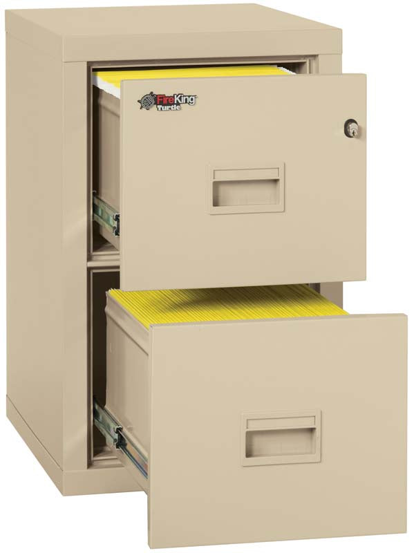 FireKing 2R1822 C Two Drawer Vertical 22D Fireproof File Cabinet - Secure Document Storage for Office & Home Use
