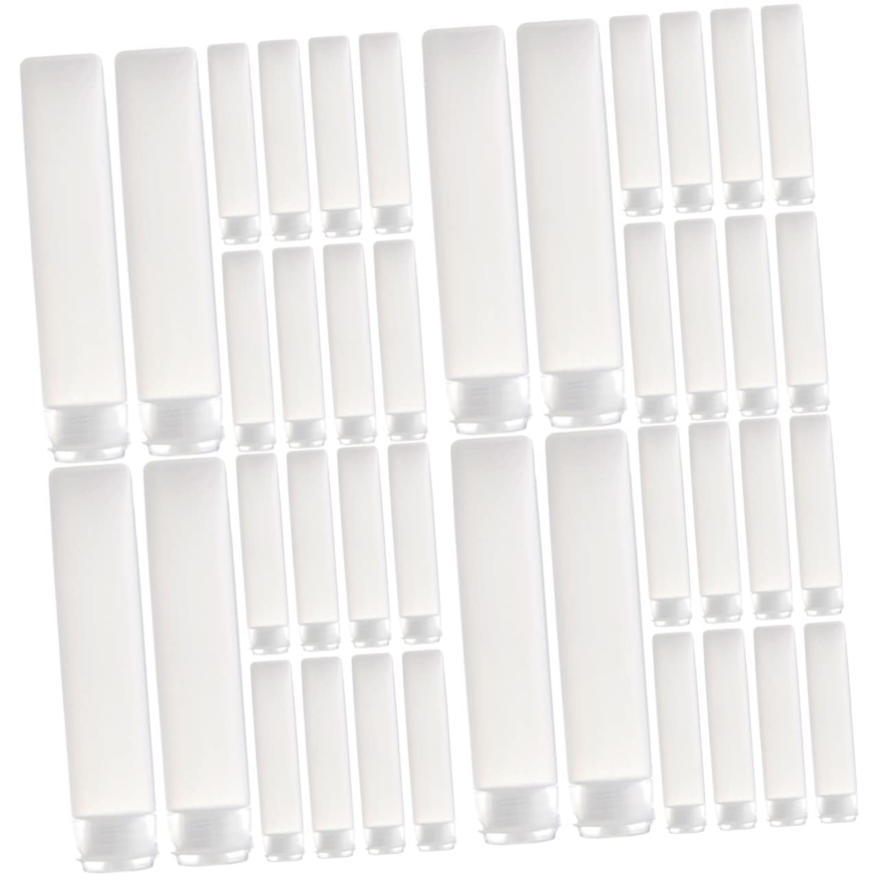 FOMIYES 40 Pack Travel Size Refillable Silicone Squeeze Bottles for Lotion, Cream & Makeup - Leakproof Toiletry Containers for Travel, Gym & Daily Use | Empty Cosmetic Tubes & Portable Liquid Storage