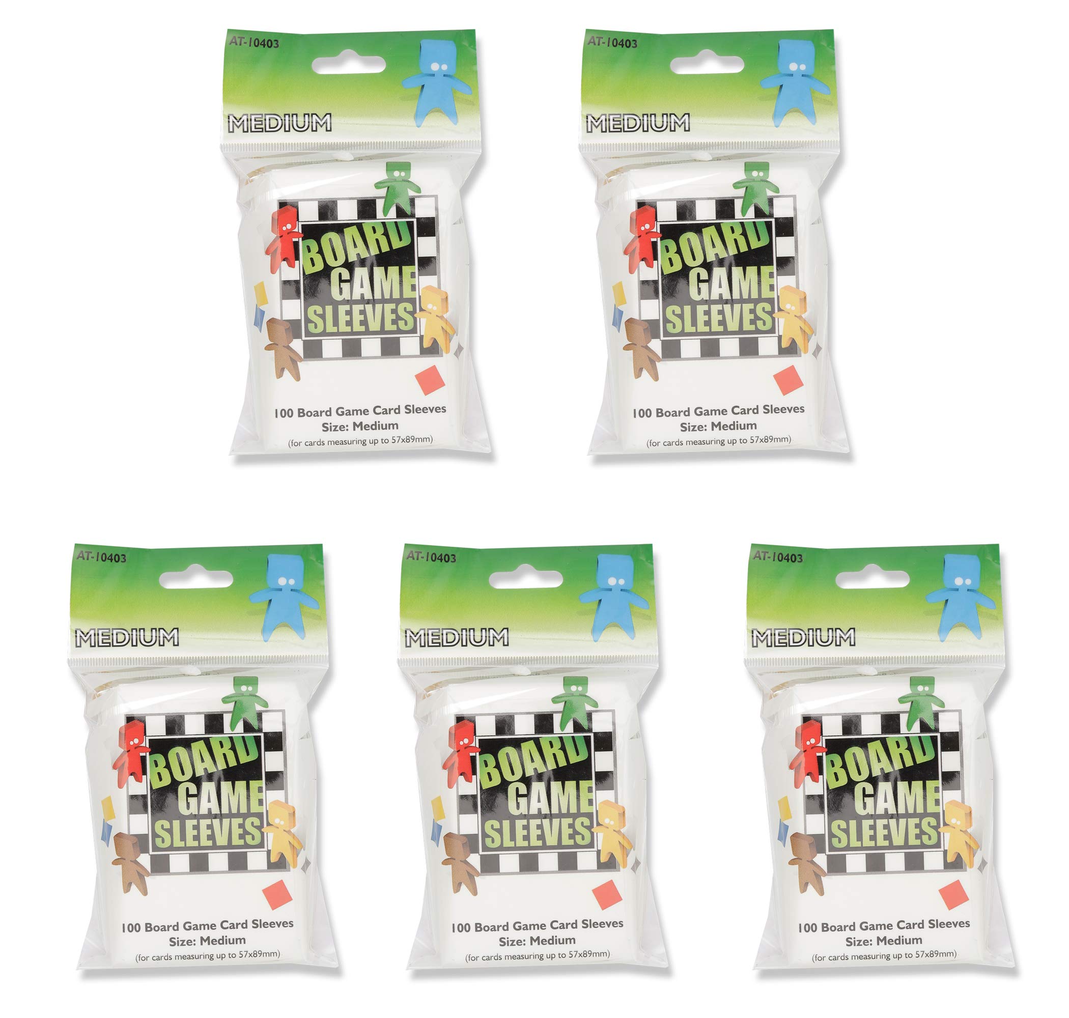 5 Packs Arcane Tinmen Board Game Sleeves - 100 ct Medium Size Card Protectors for MTG, Pokemon & Trading Cards | Premium Value Bundle for Card Game Enthusiasts | Perfect for Game Nights & Card Collection Protection