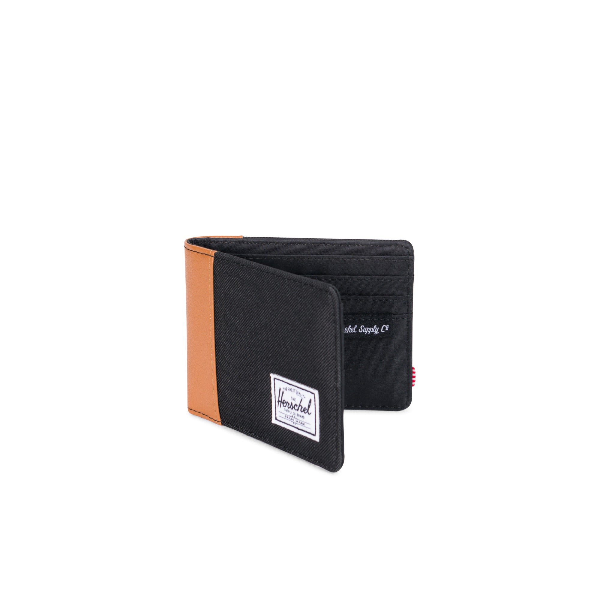 Herschel Edward Wallet for Men - Slim RFID Blocking Leather Bifold Wallet with ID Window - Perfect for Travel, Business & Everyday Use (Black)