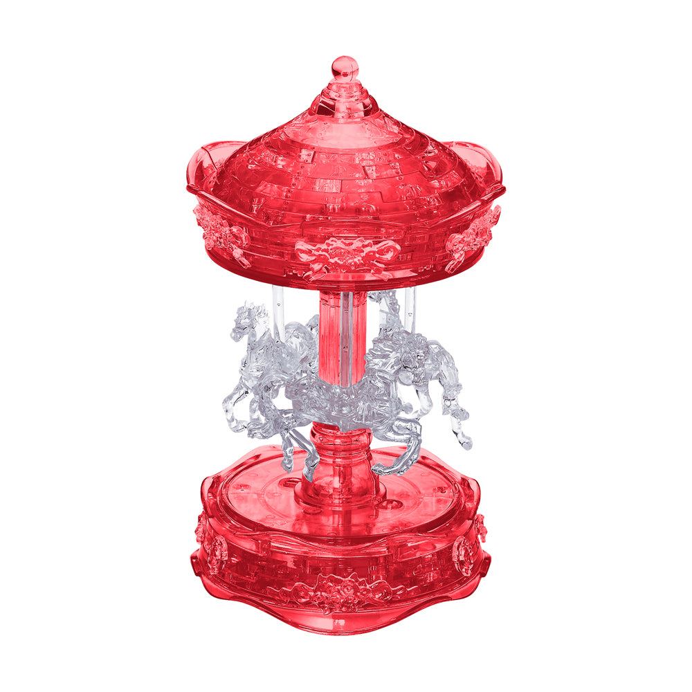 BePuzzled Carousel 3D Crystal Puzzle - 83 Piece Brain Teaser for Adults & Teens - Fun Challenge & Decorative Gift for Home, Office, or Party Entertainment